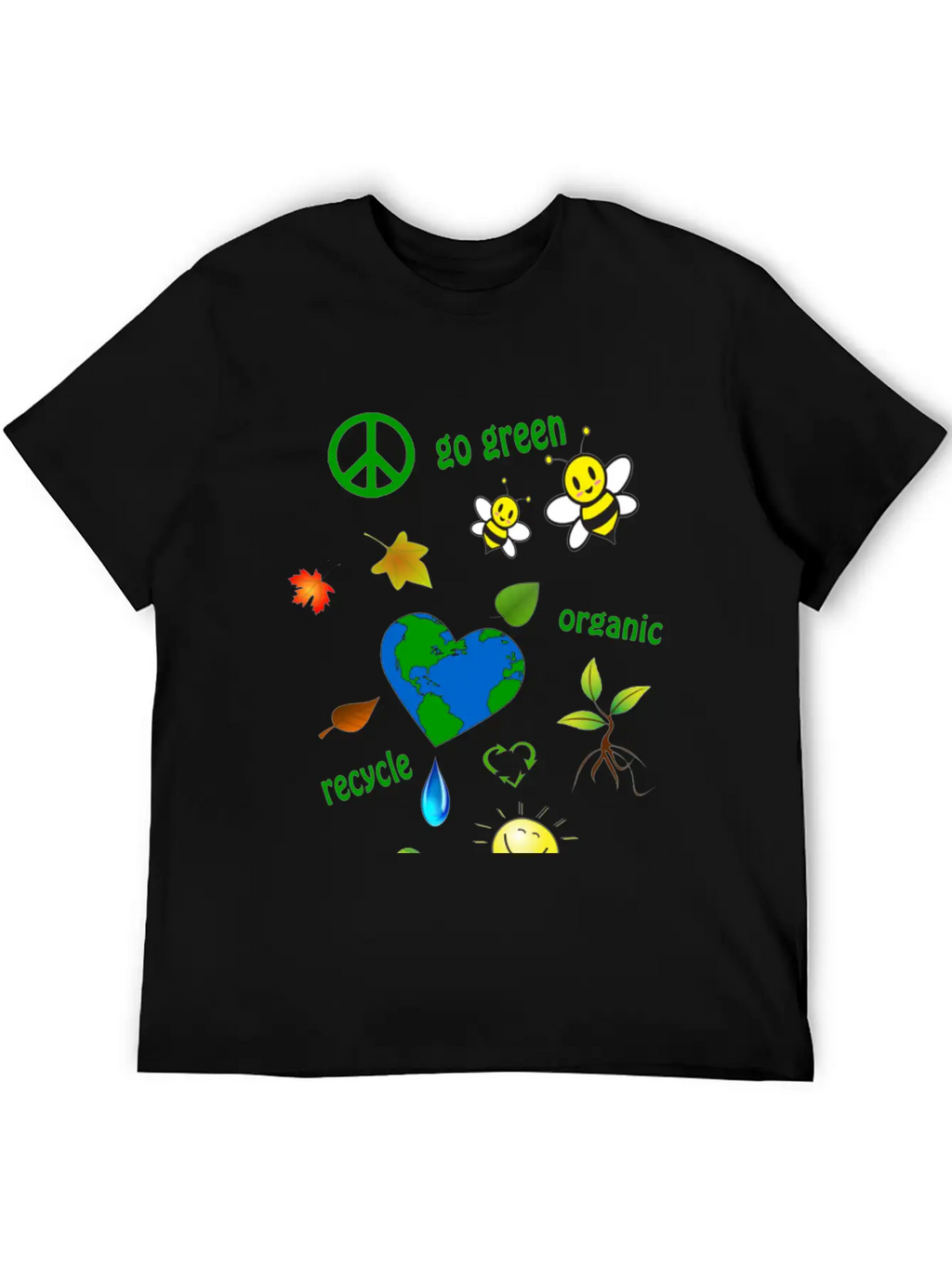 Go Green Modern Fit Casual T-Shirt – Clean And Versatile Design