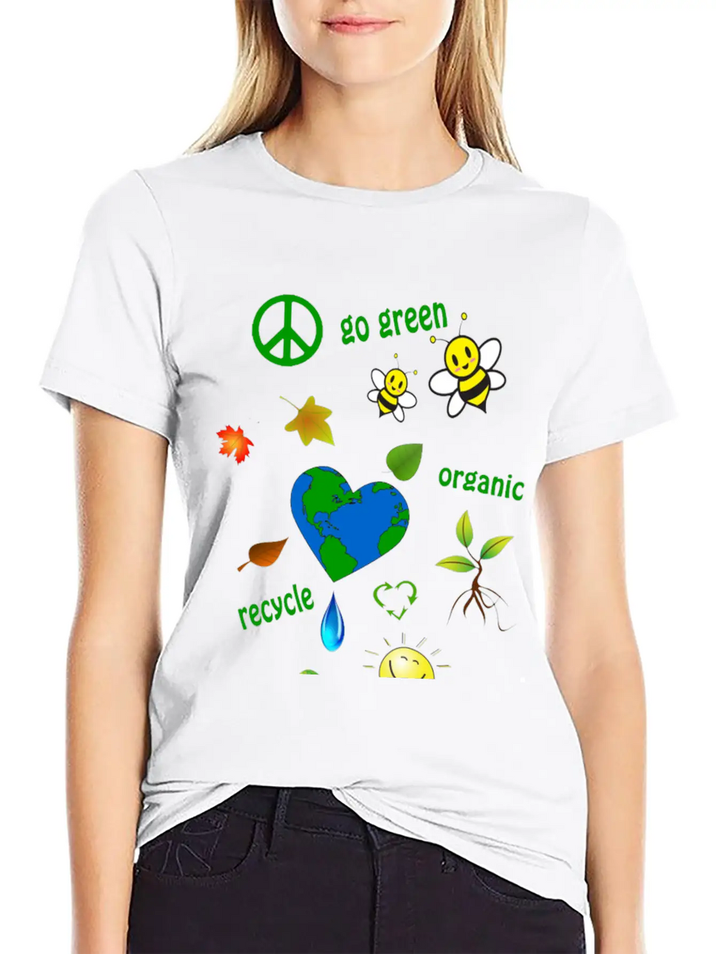 Go Green Modern Fit Casual T-Shirt – Clean And Versatile Design