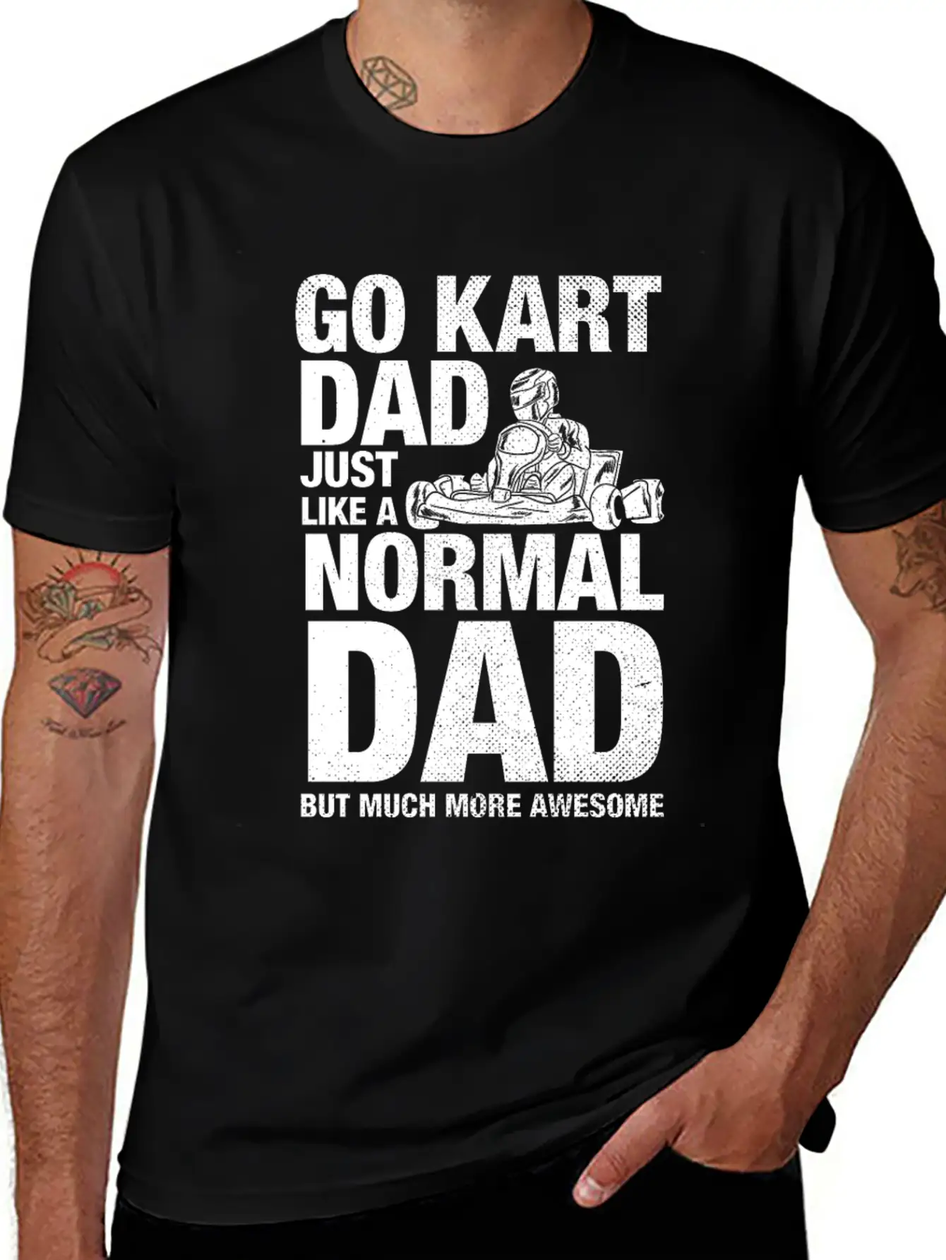 Go Kart Dad Father Racing Gift Classic Cotton Tee – Unisex Comfort For Any Season
