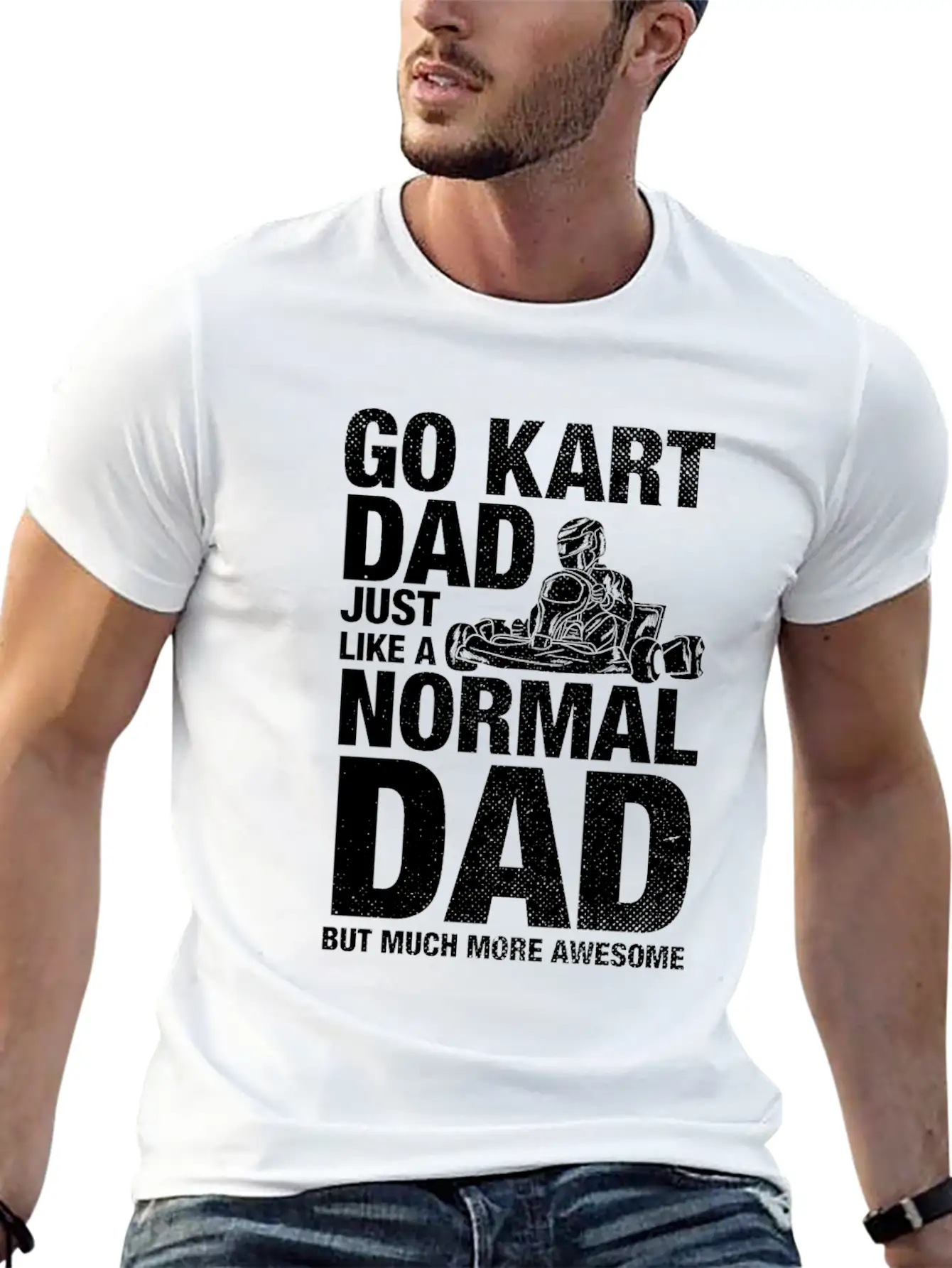Go Kart Dad Father Racing Gift Classic Cotton Tee – Unisex Comfort For Any Season