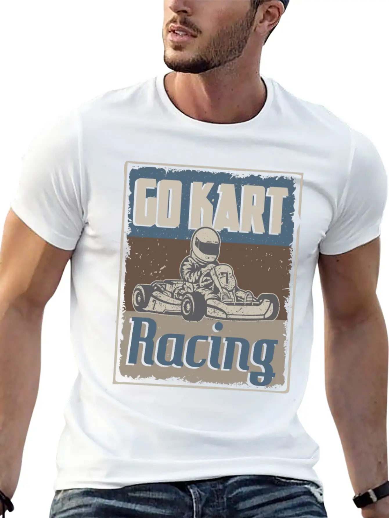 Go Kart Racing Go Kart Racer Go Cart Karting Basic Graphic T-Shirt – Daily Comfort In Soft Cotton