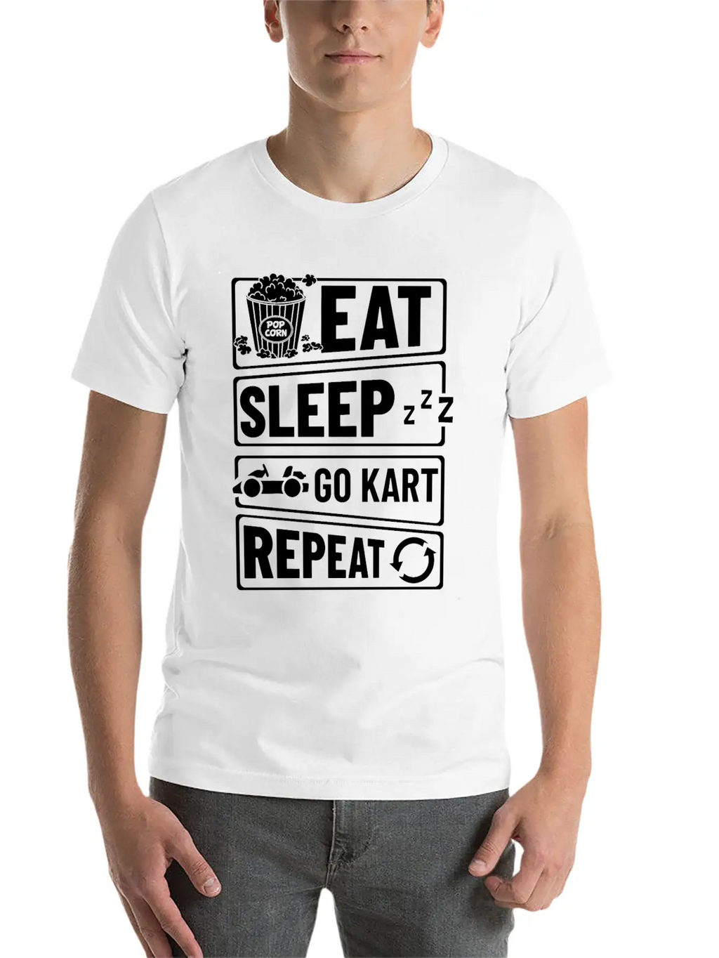 Go Kart Racing Indoor Karting Racer Electric Timeless Short Sleeve Tee – Comfy And Minimalist Design