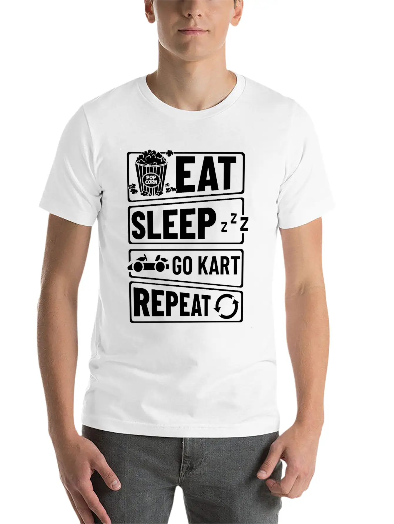 Go Kart Racing Indoor Karting Racer Electric Timeless Short Sleeve Tee – Comfy And Minimalist Design