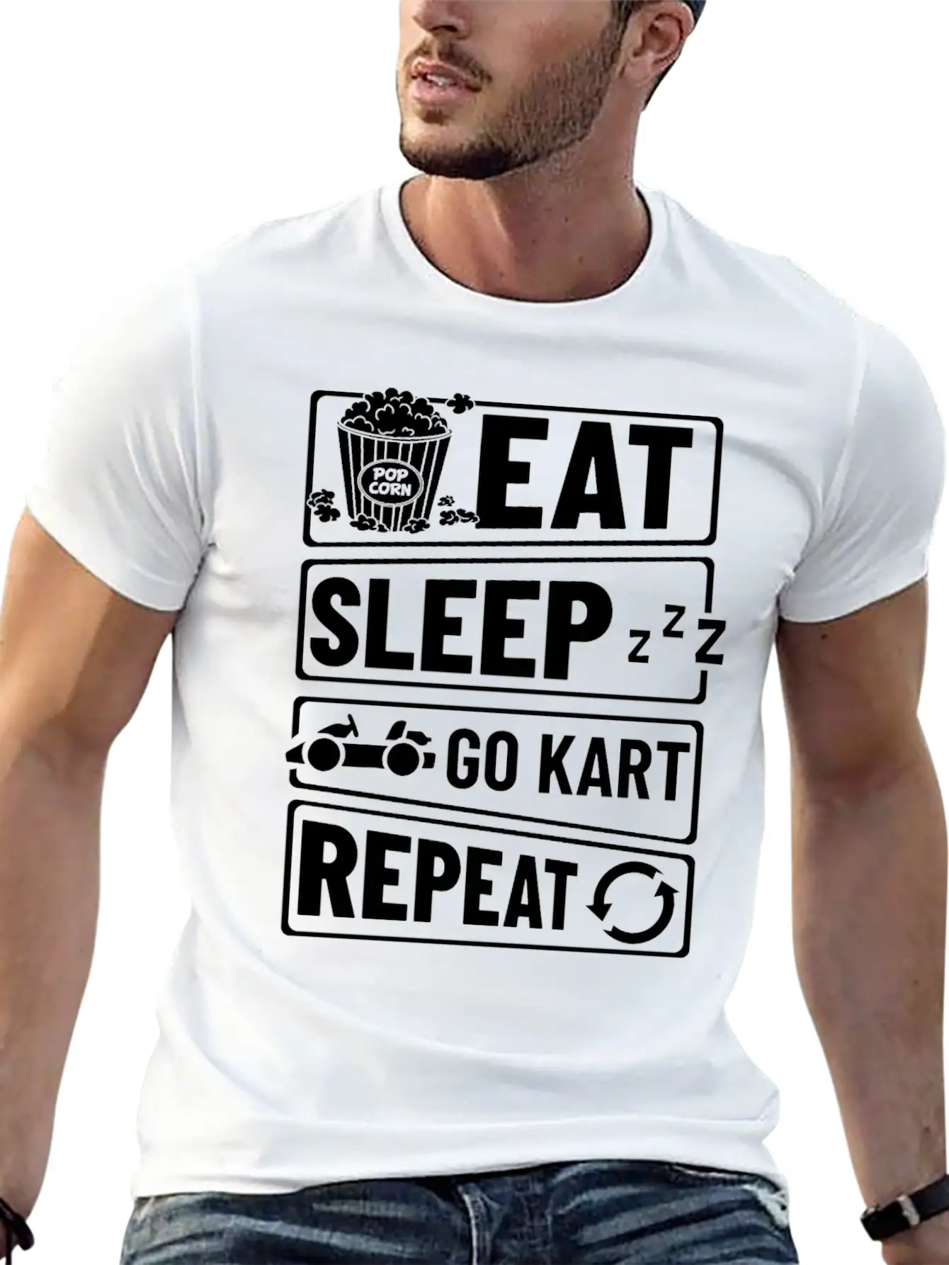 Go Kart Racing Indoor Karting Racer Electric Timeless Short Sleeve Tee – Comfy And Minimalist Design