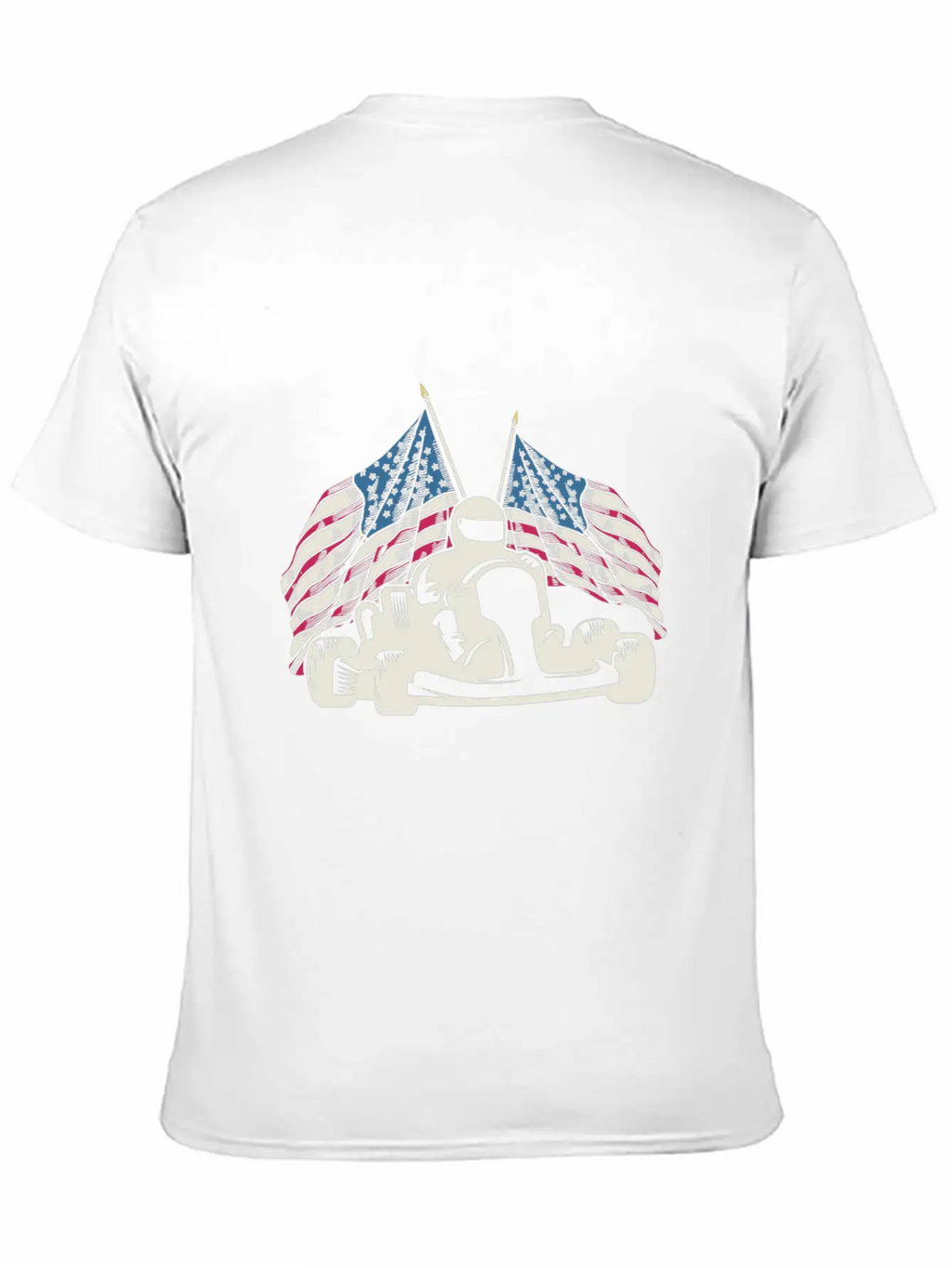 Go Kart Racing US Flags Karting GoCart Racer Unisex Casual T-Shirt – Clean Design For Daily Comfort