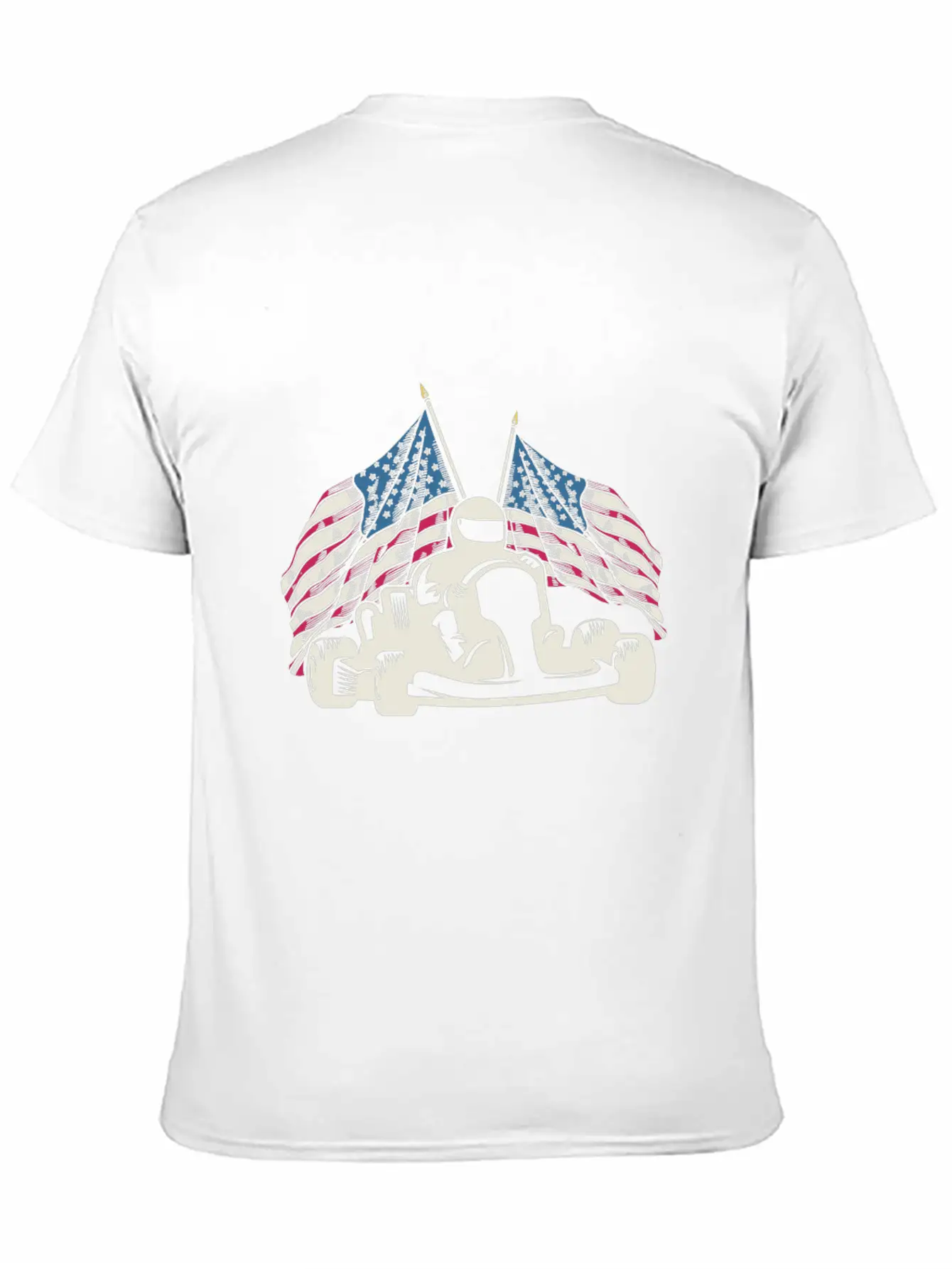 Go Kart Racing US Flags Karting GoCart Racer Unisex Casual T-Shirt – Clean Design For Daily Comfort