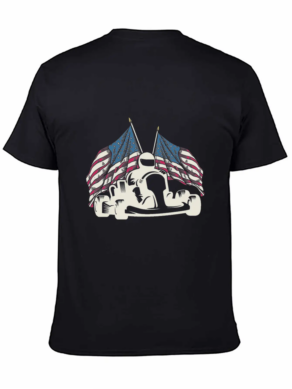 Go Kart Racing US Flags Karting GoCart Racer Unisex Casual T-Shirt – Clean Design For Daily Comfort