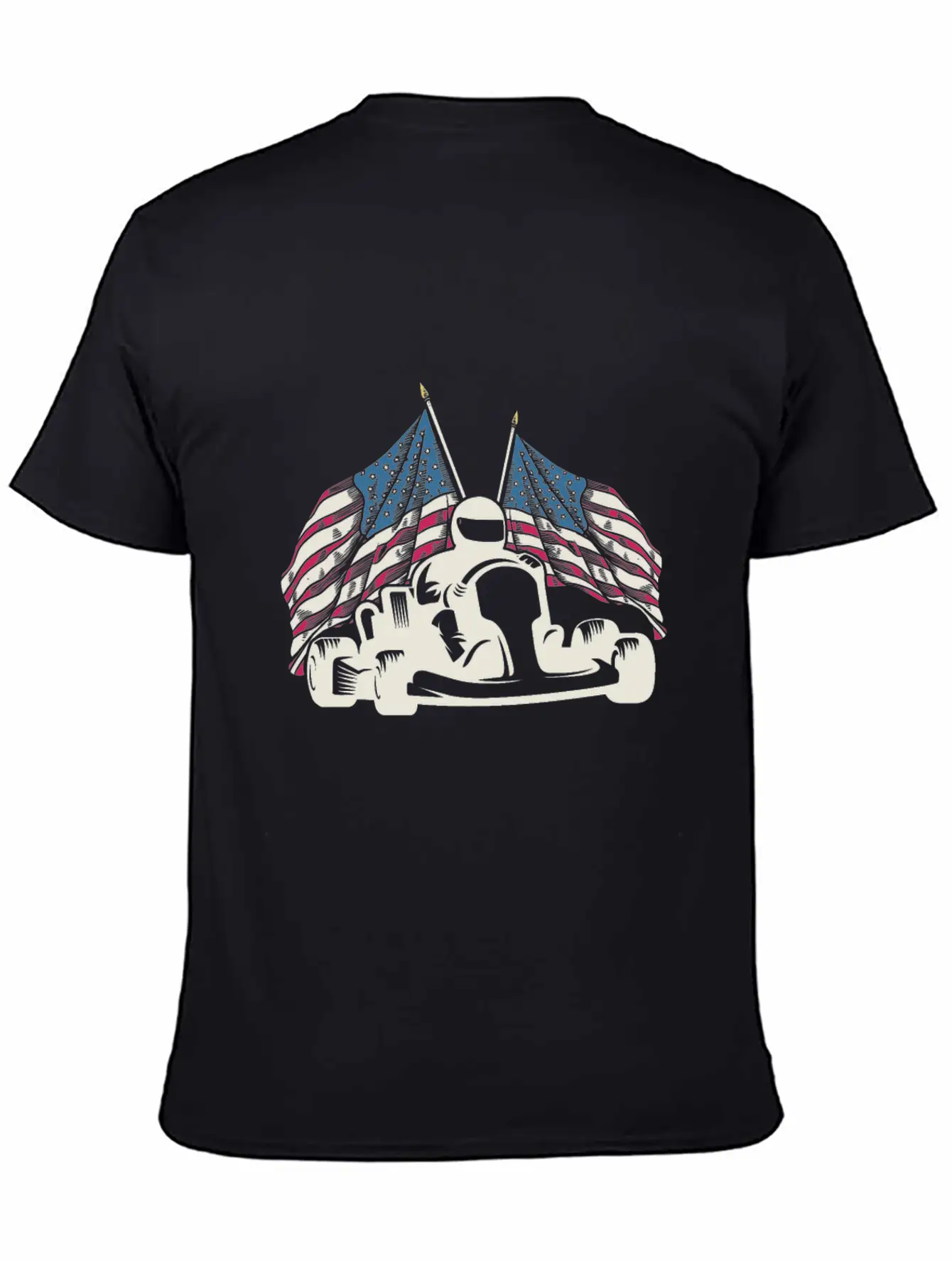 Go Kart Racing US Flags Karting GoCart Racer Unisex Casual T-Shirt – Clean Design For Daily Comfort