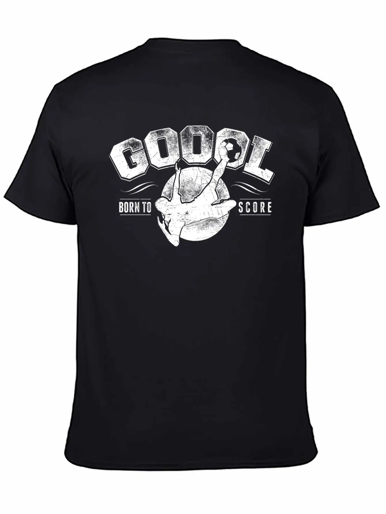 GOAL Born To Score Vintage Football White Classic Cotton Tee – Unisex Comfort For Any Season