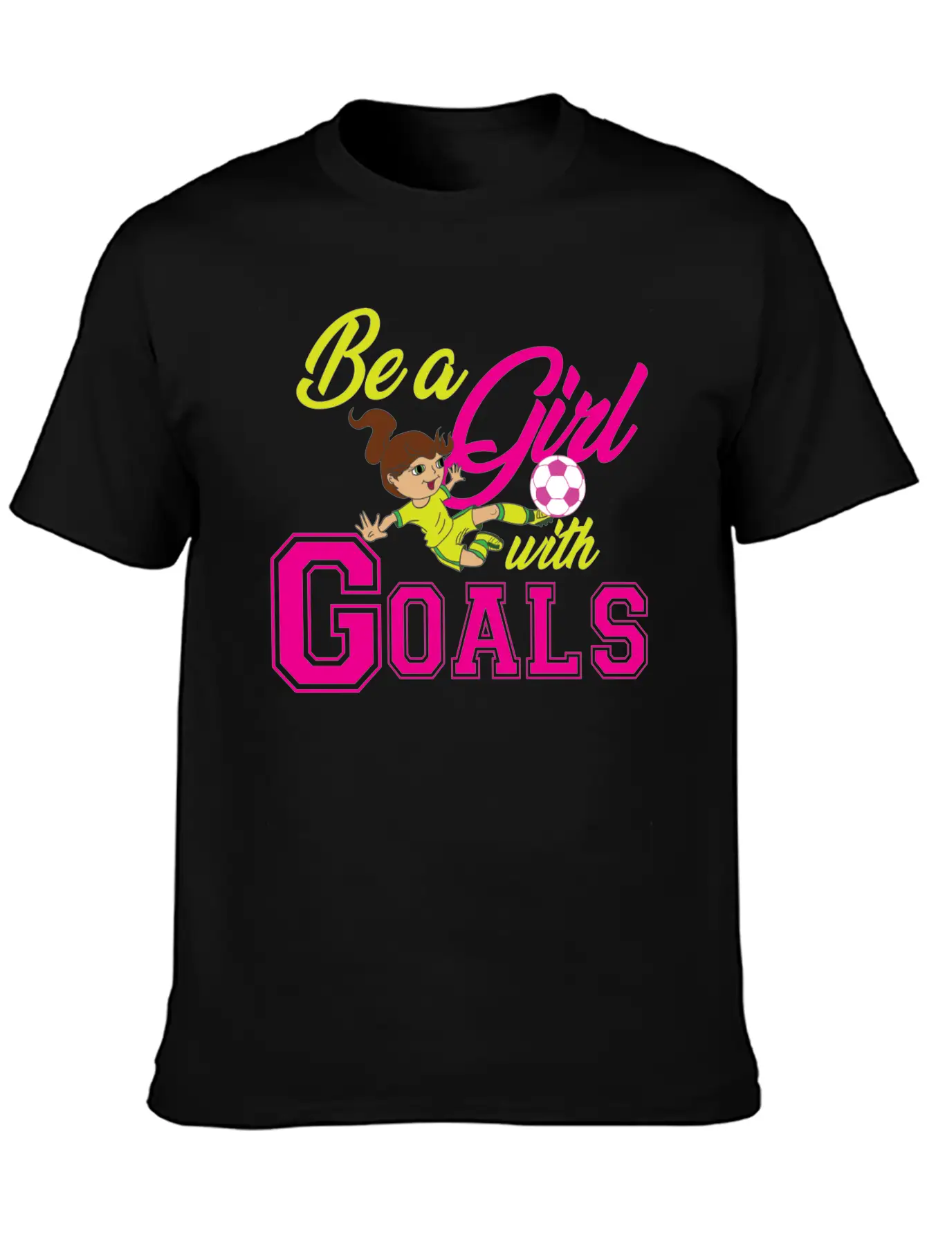 Goal Girl Soccer Footballer Winner Woman Classic Cotton Tee – Unisex Comfort For Any Season
