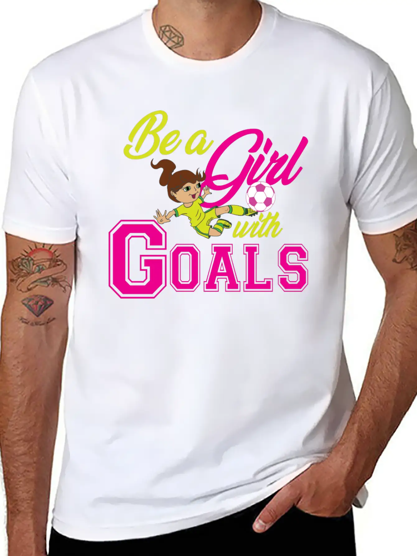 Goal Girl Soccer Footballer Winner Woman Classic Cotton Tee – Unisex Comfort For Any Season