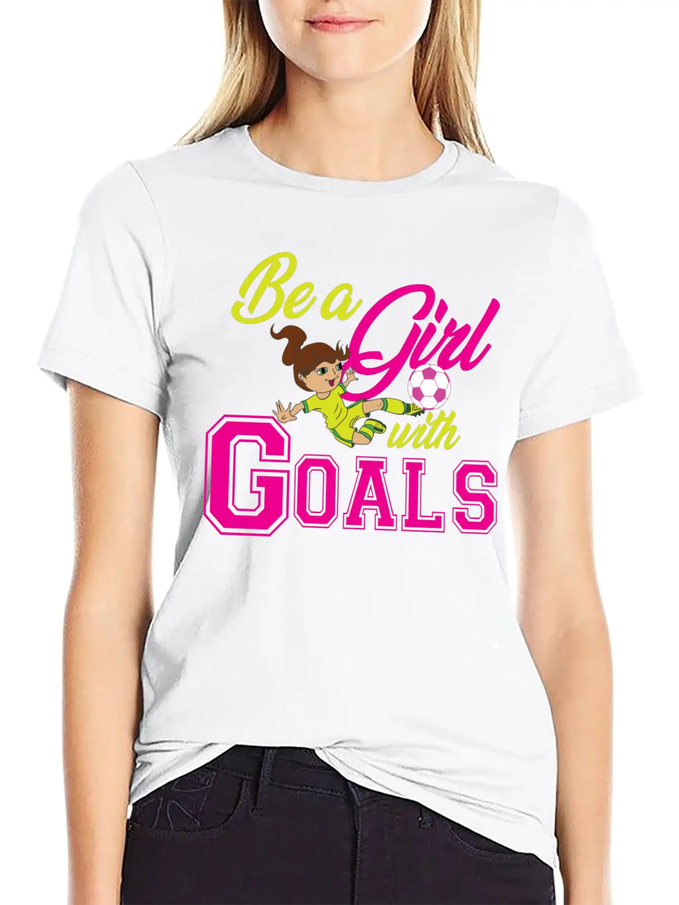 Goal Girl Soccer Footballer Winner Woman Classic Cotton Tee – Unisex Comfort For Any Season