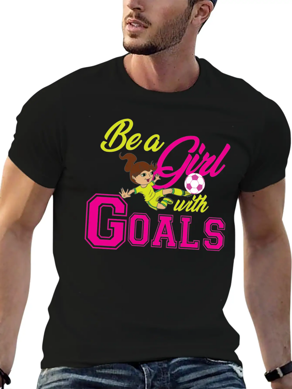 Goal Girl Soccer Footballer Winner Woman Classic Cotton Tee – Unisex Comfort For Any Season