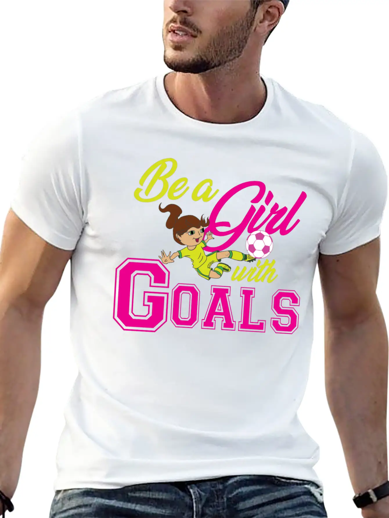 Goal Girl Soccer Footballer Winner Woman Classic Cotton Tee – Unisex Comfort For Any Season
