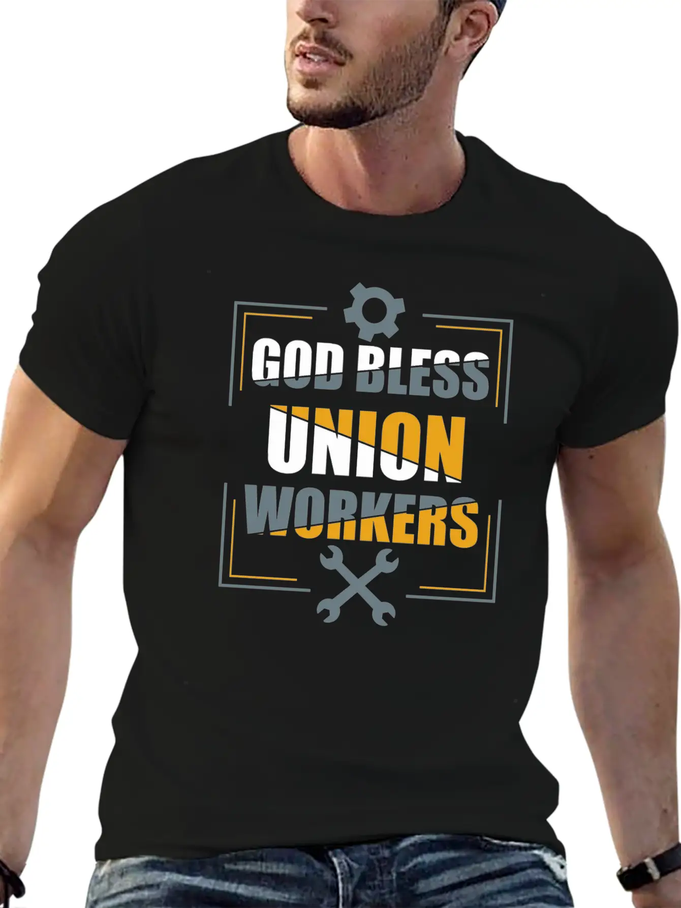 God Bless Union Workers Tshirt Timeless Short Sleeve Tee – Comfy And Minimalist Design