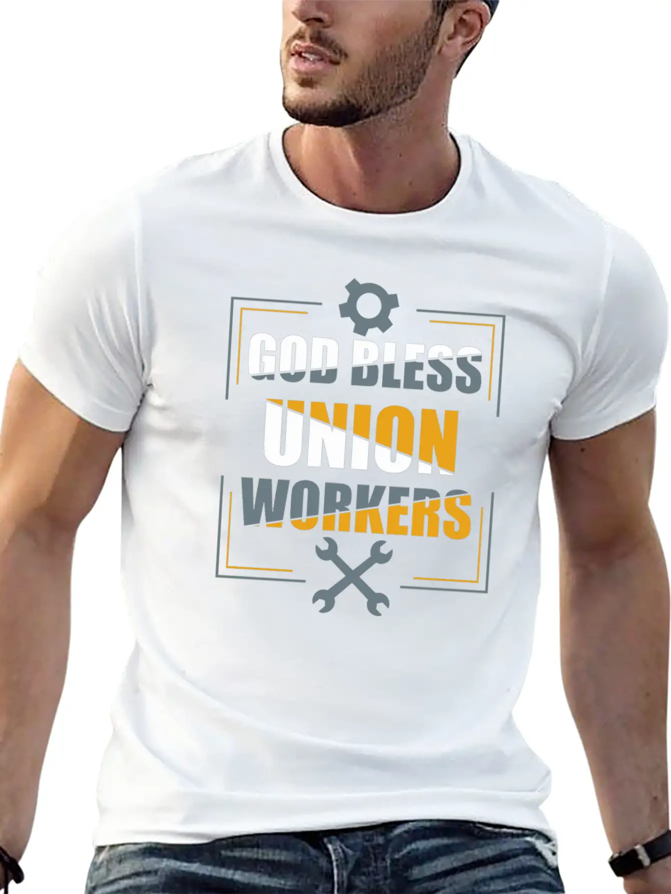 God Bless Union Workers Tshirt Timeless Short Sleeve Tee – Comfy And Minimalist Design