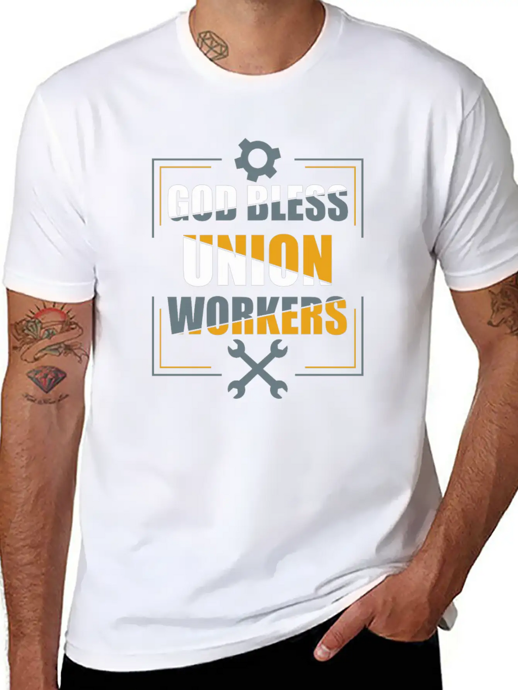 God Bless Union Workers Tshirt Timeless Short Sleeve Tee – Comfy And Minimalist Design