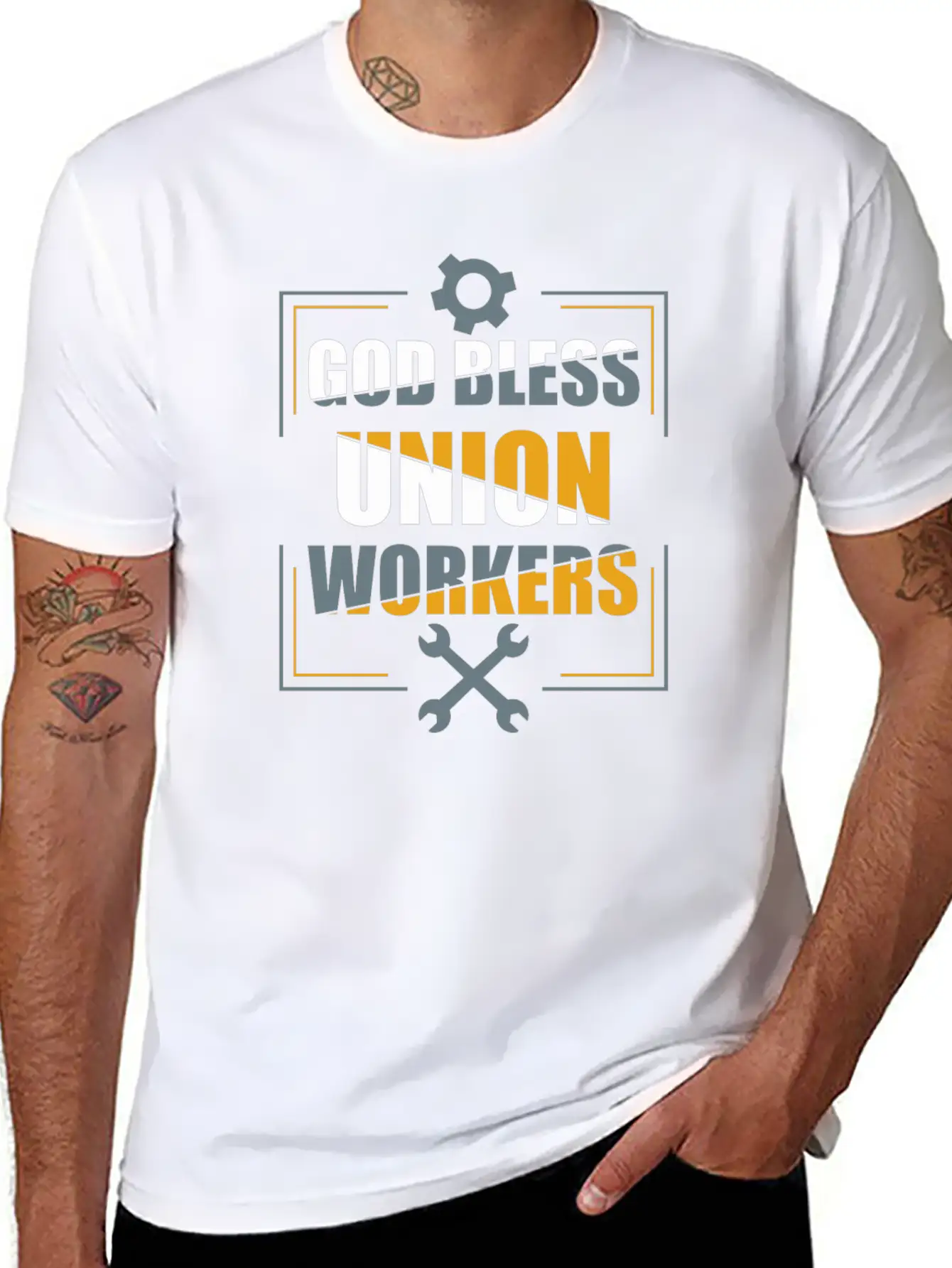 God Bless Union Workers Tshirt Timeless Short Sleeve Tee – Comfy And Minimalist Design