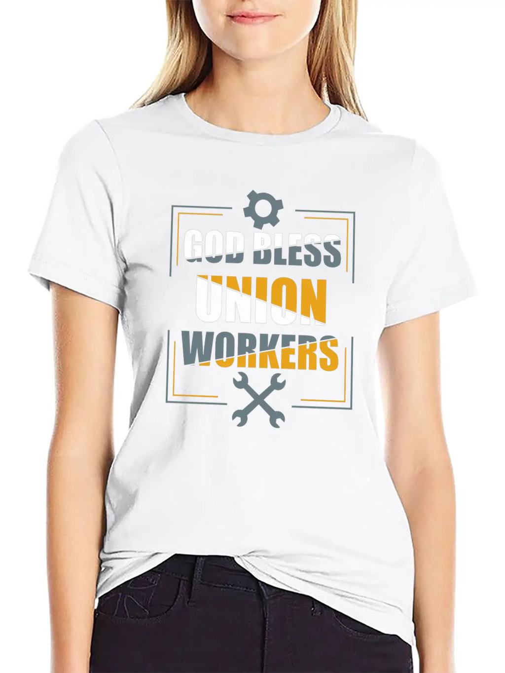 God Bless Union Workers Tshirt Timeless Short Sleeve Tee – Comfy And Minimalist Design