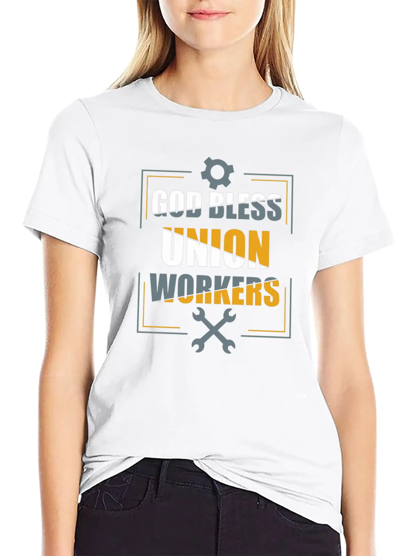 God Bless Union Workers Tshirt Timeless Short Sleeve Tee – Comfy And Minimalist Design