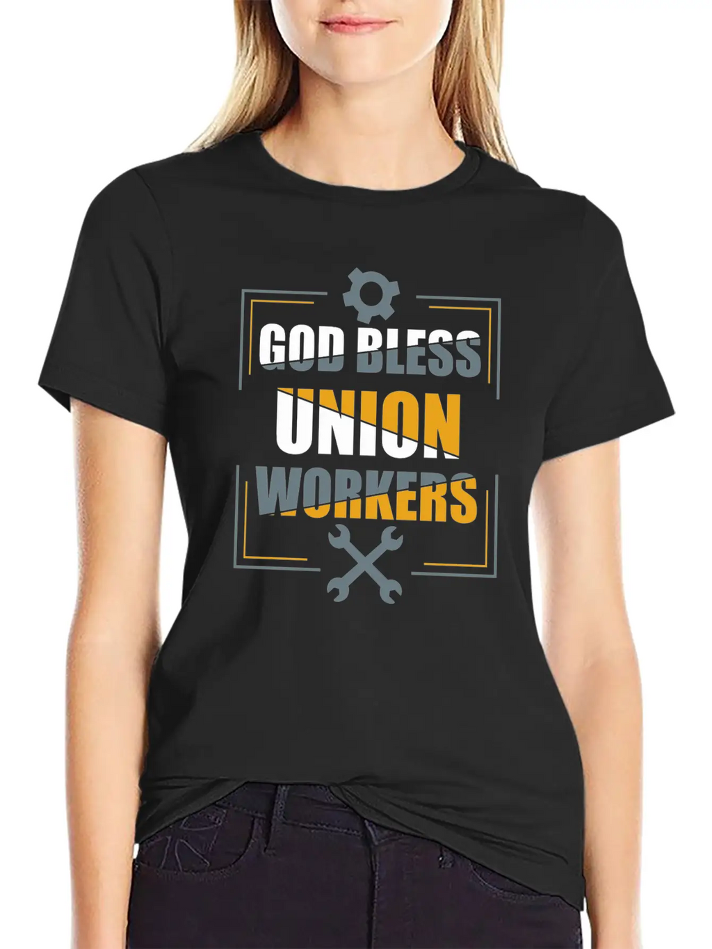 God Bless Union Workers Tshirt Timeless Short Sleeve Tee – Comfy And Minimalist Design