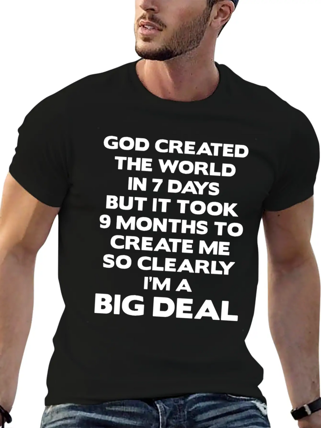 God Created The World In 7 Days But It Took 9 Mont Classic Cotton Tee – Unisex Comfort For Any Season