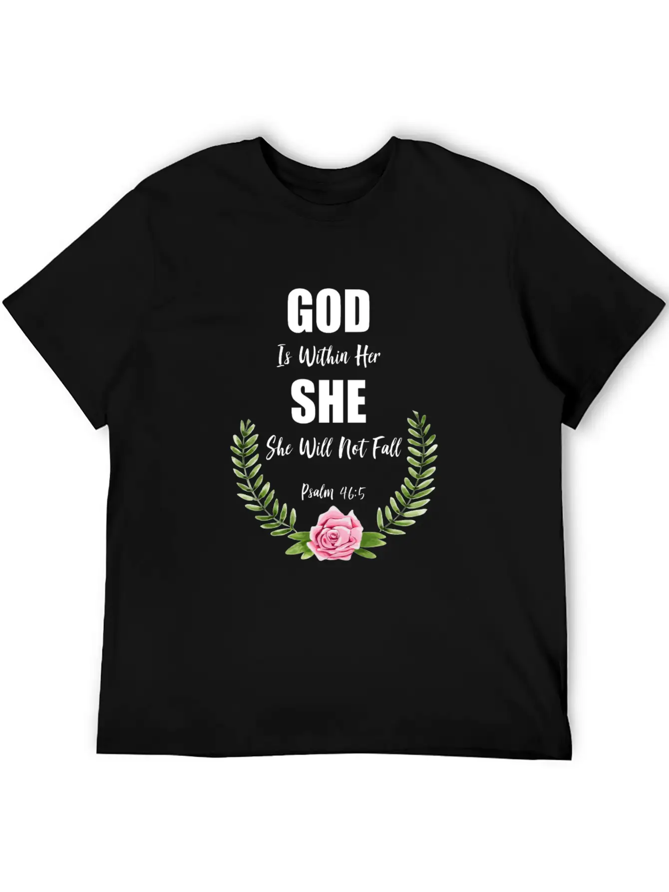 God Is Within Her Christian Bible Verse Breathable Graphic T-Shirt – Perfect For Casual Days