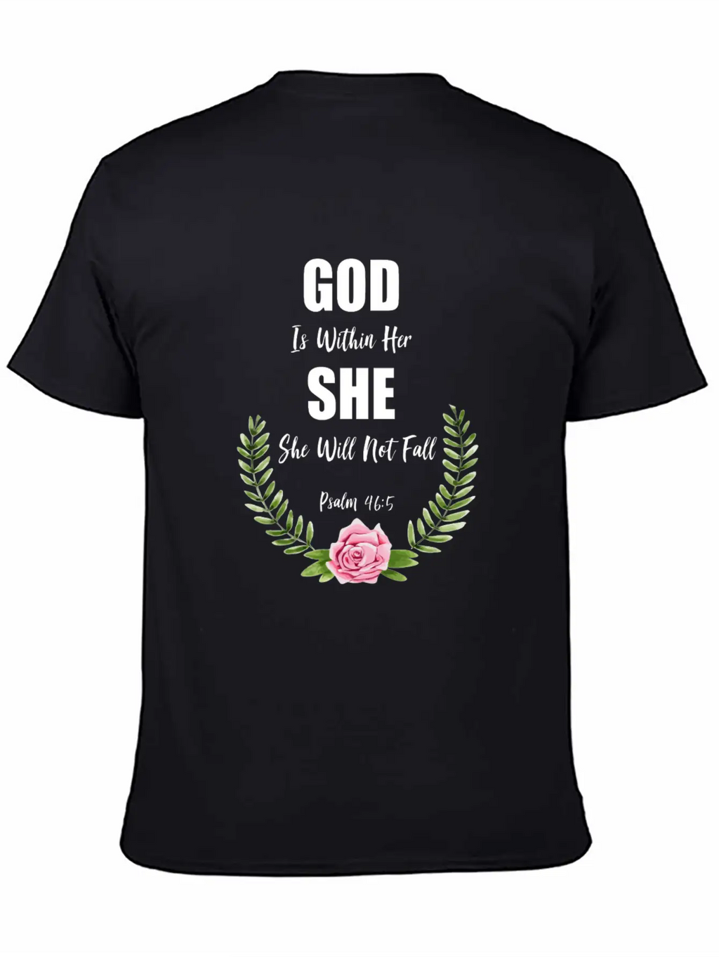 God Is Within Her Christian Bible Verse Breathable Graphic T-Shirt – Perfect For Casual Days