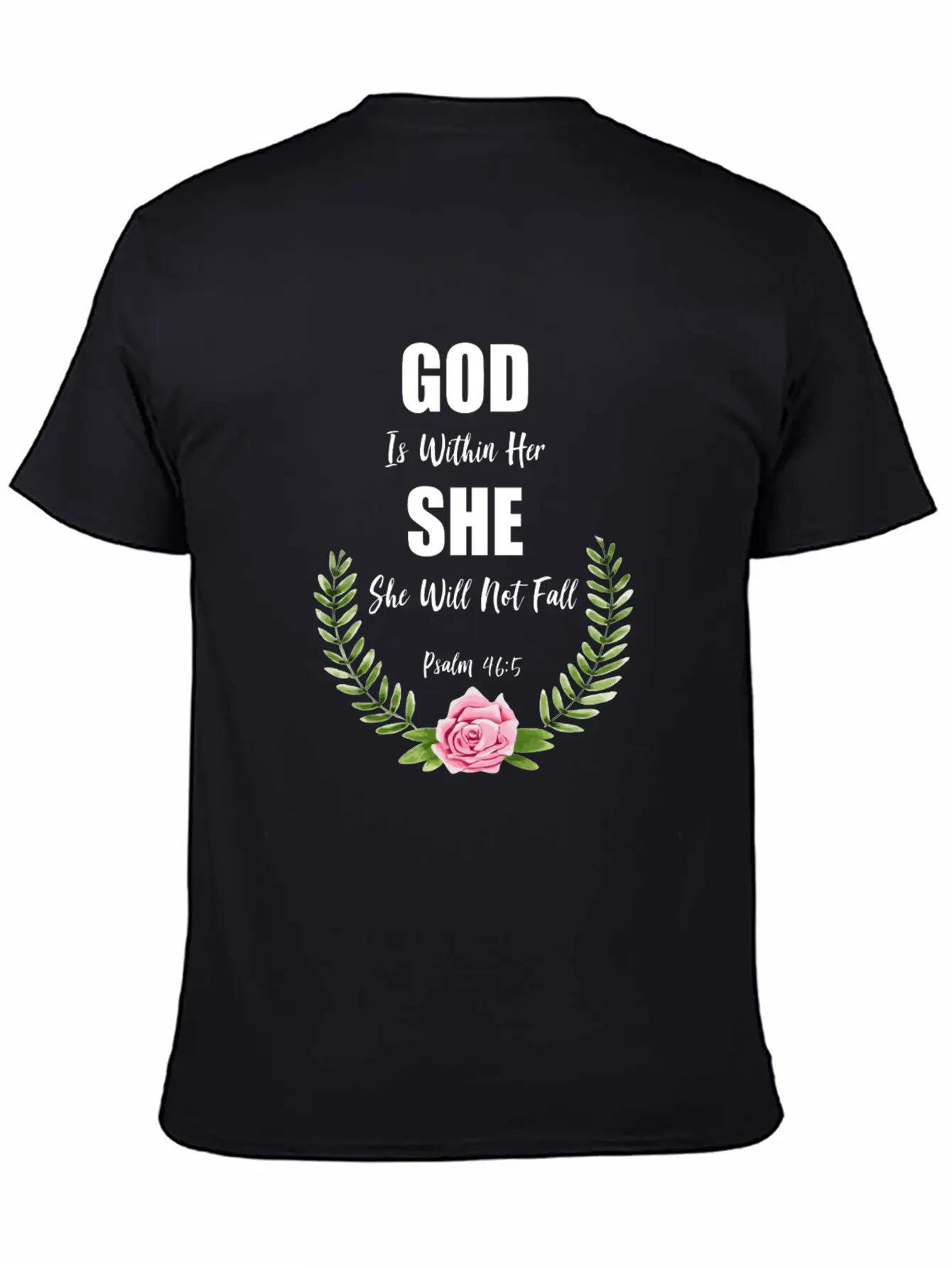 God Is Within Her Christian Bible Verse Breathable Graphic T-Shirt – Perfect For Casual Days