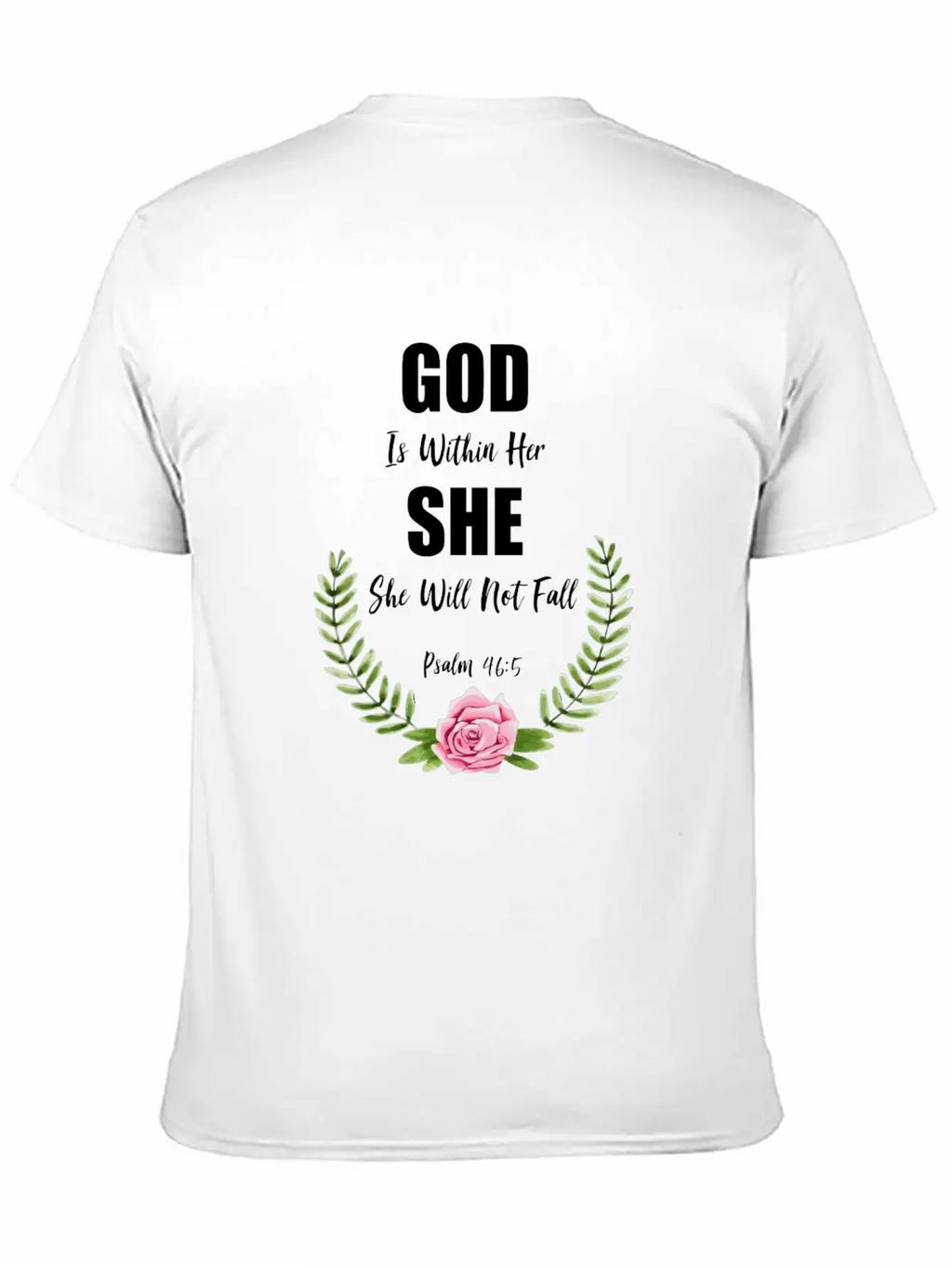 God Is Within Her Christian Bible Verse Breathable Graphic T-Shirt – Perfect For Casual Days