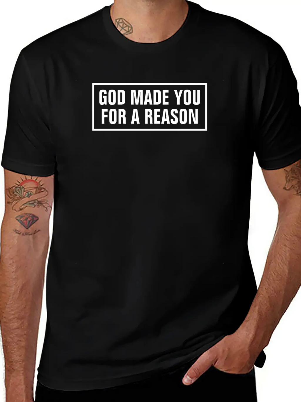 God Made You For A Reason - Christian Basic Graphic T-Shirt – Daily Comfort In Soft Cotton