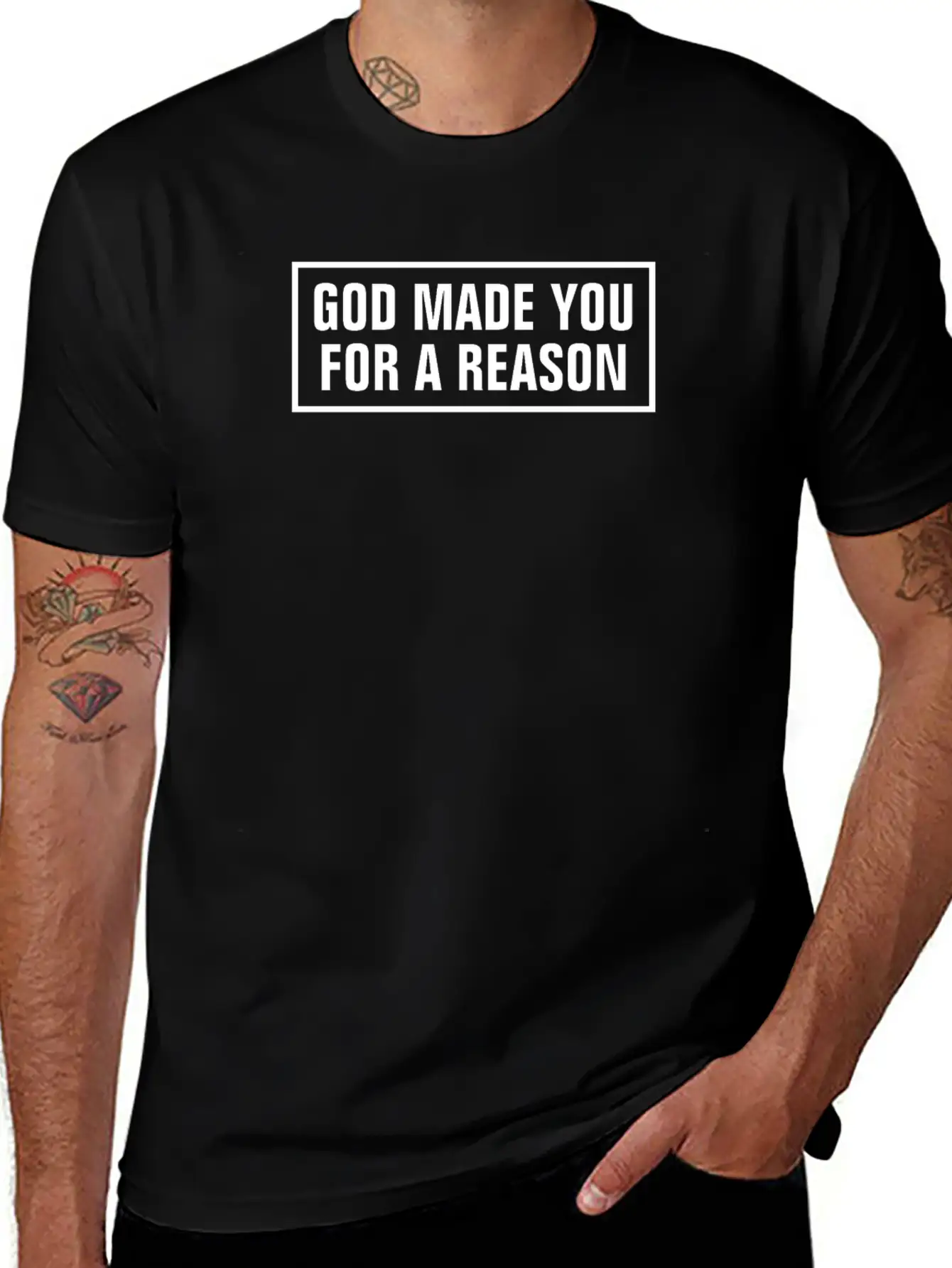 God Made You For A Reason - Christian Basic Graphic T-Shirt – Daily Comfort In Soft Cotton