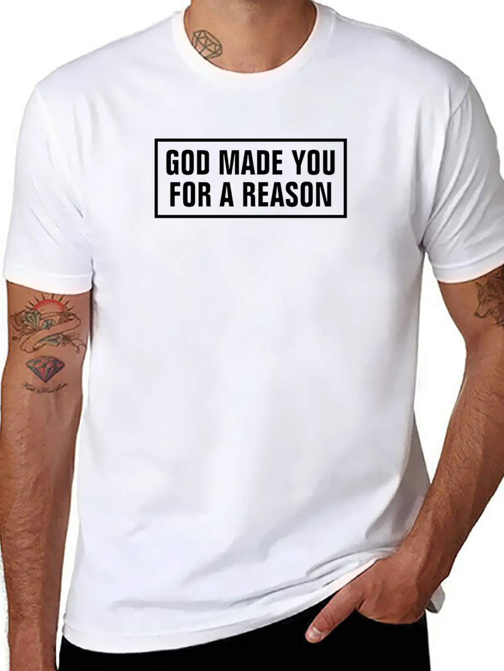 God Made You For A Reason - Christian Basic Graphic T-Shirt – Daily Comfort In Soft Cotton