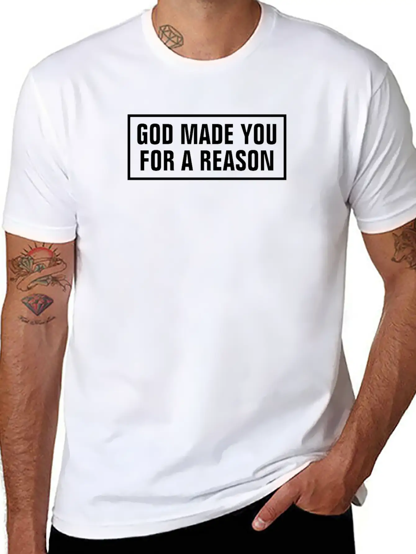 God Made You For A Reason - Christian Basic Graphic T-Shirt – Daily Comfort In Soft Cotton
