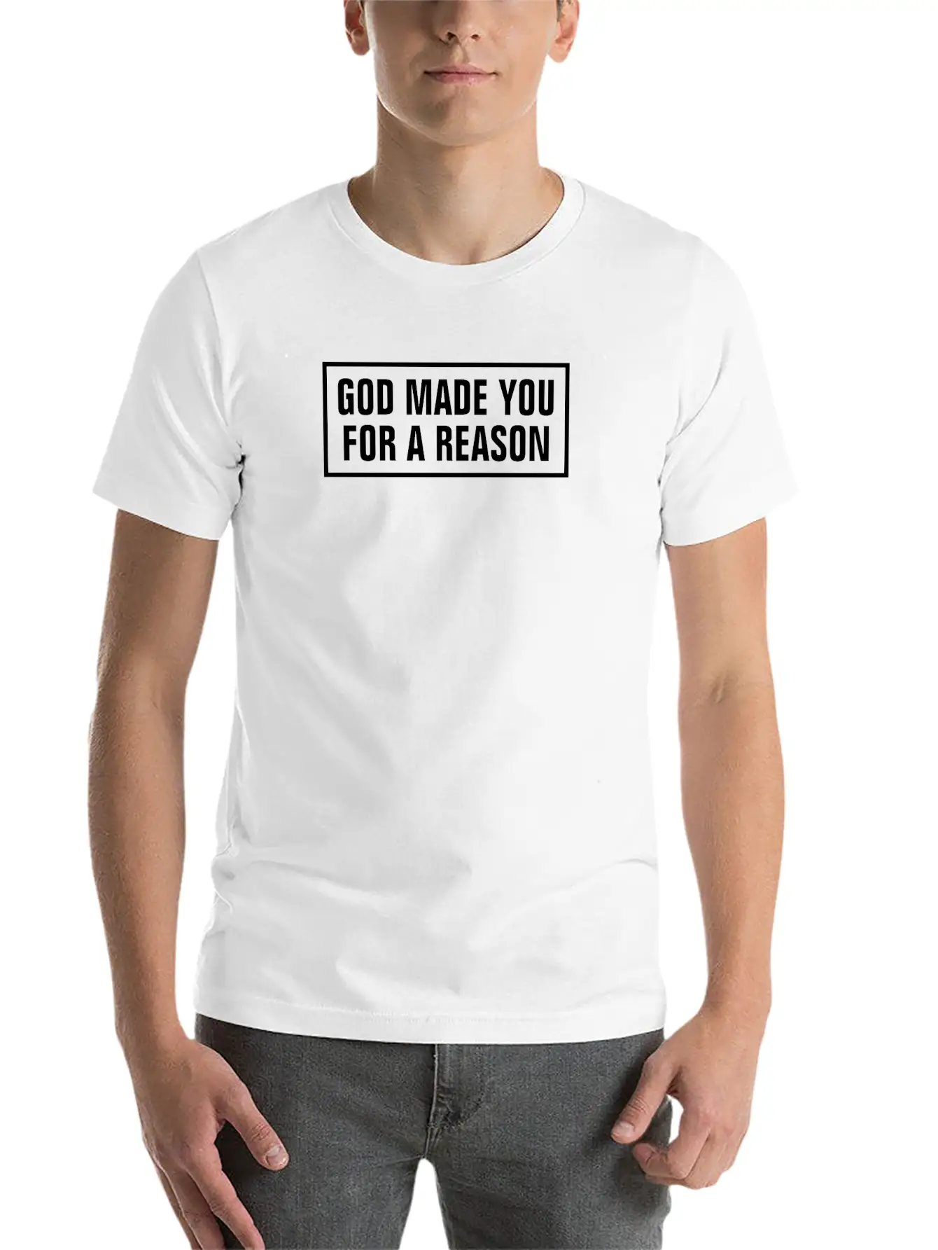 God Made You For A Reason - Christian Basic Graphic T-Shirt – Daily Comfort In Soft Cotton