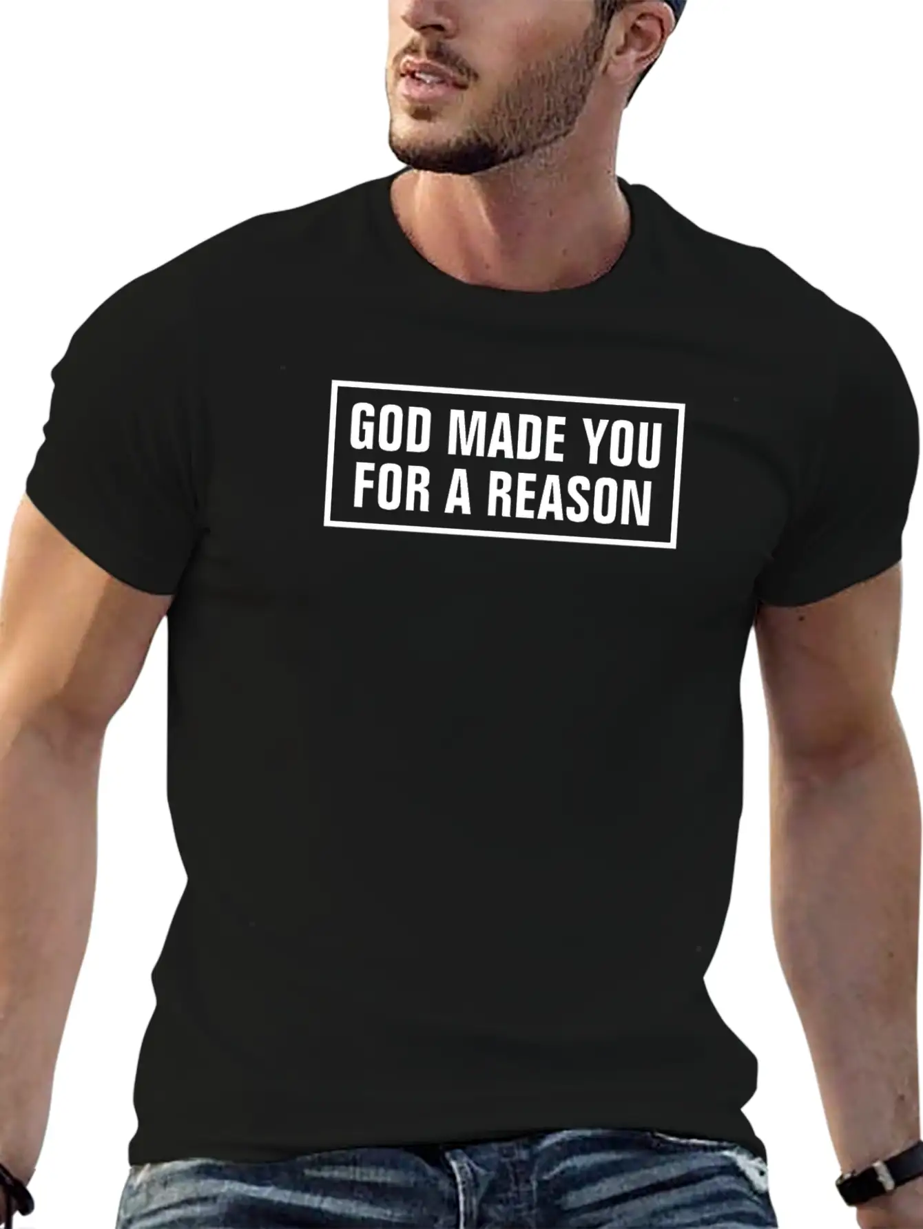 God Made You For A Reason - Christian Basic Graphic T-Shirt – Daily Comfort In Soft Cotton