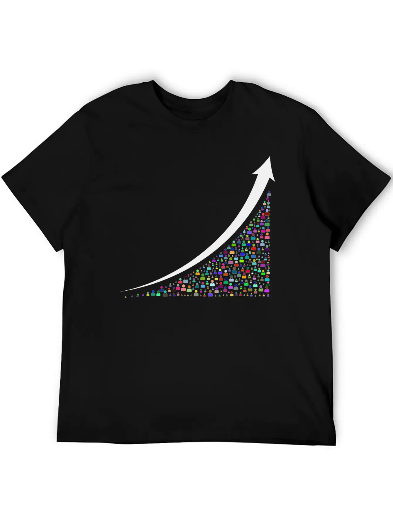 Going Up Prismatic Essential Cotton Tee For Daily Outfits – Unisex Style