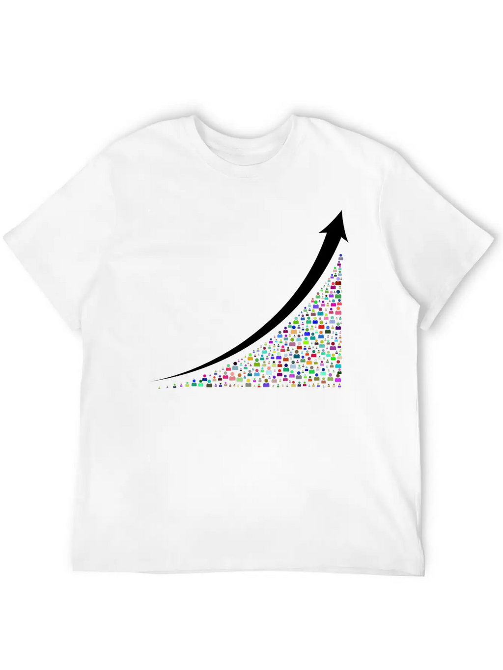 Going Up Prismatic Essential Cotton Tee For Daily Outfits – Unisex Style