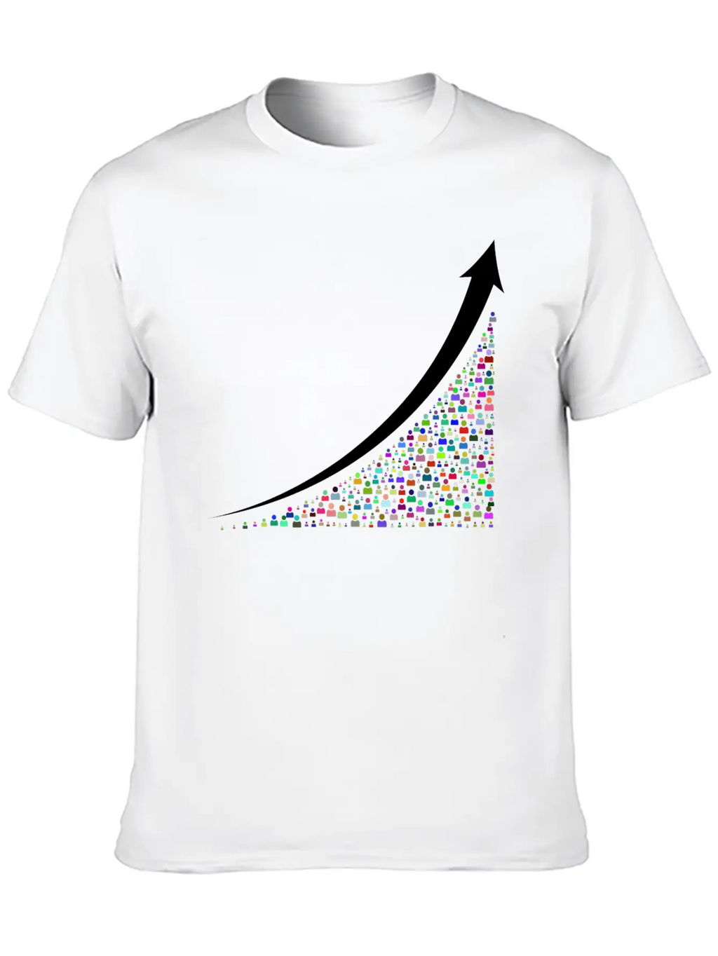 Going Up Prismatic Essential Cotton Tee For Daily Outfits – Unisex Style
