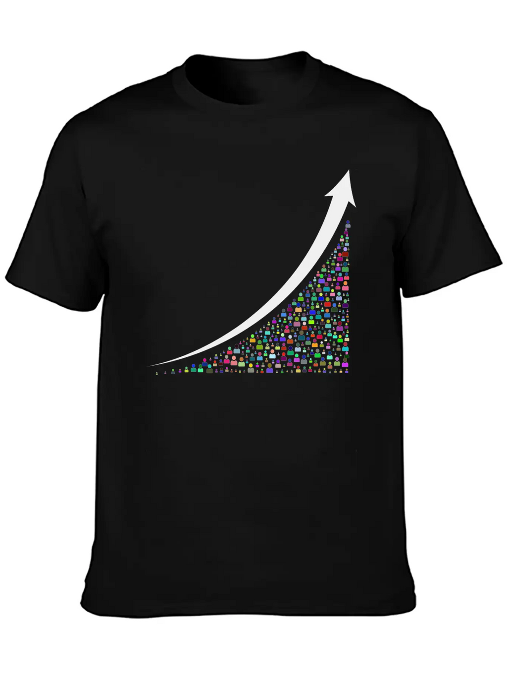 Going Up Prismatic Essential Cotton Tee For Daily Outfits – Unisex Style