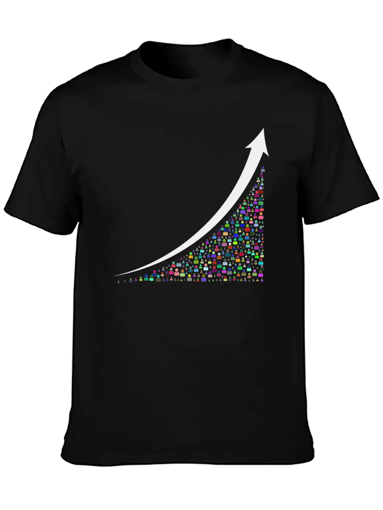 Going Up Prismatic Essential Cotton Tee For Daily Outfits – Unisex Style