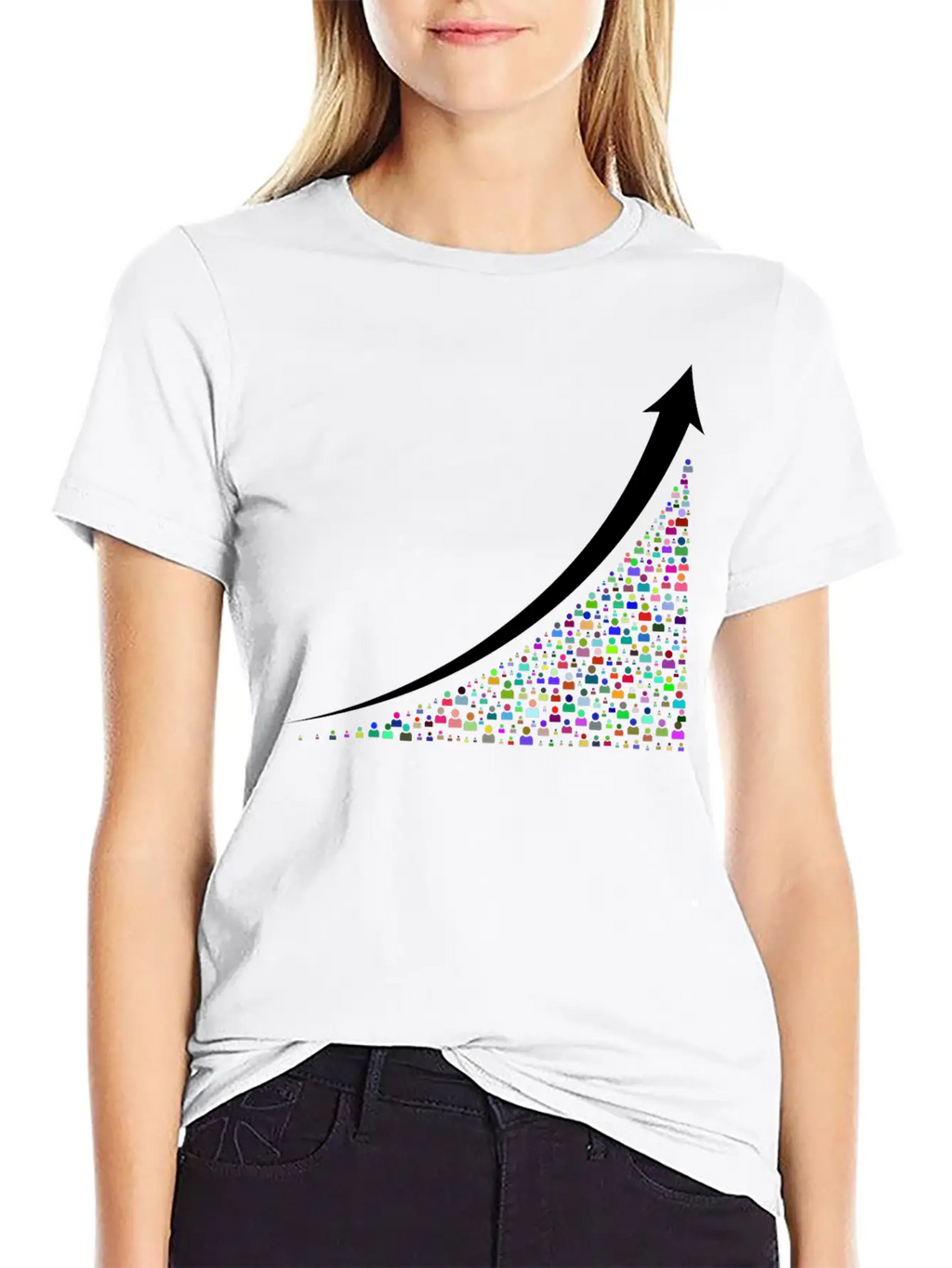 Going Up Prismatic Essential Cotton Tee For Daily Outfits – Unisex Style