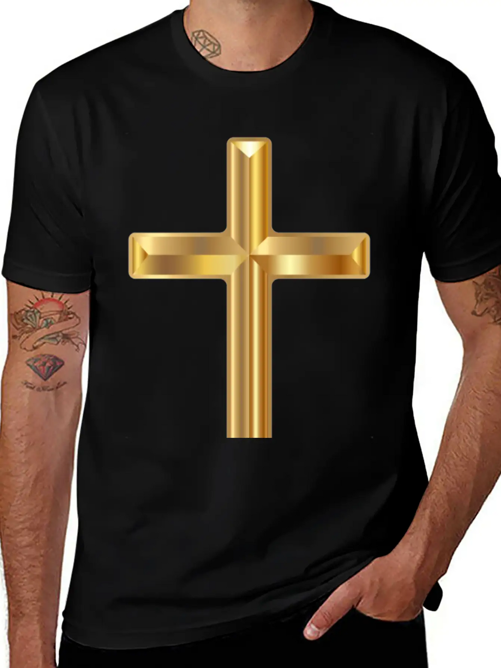 Gold Cross Classic Cotton Tee – Unisex Comfort For Any Season