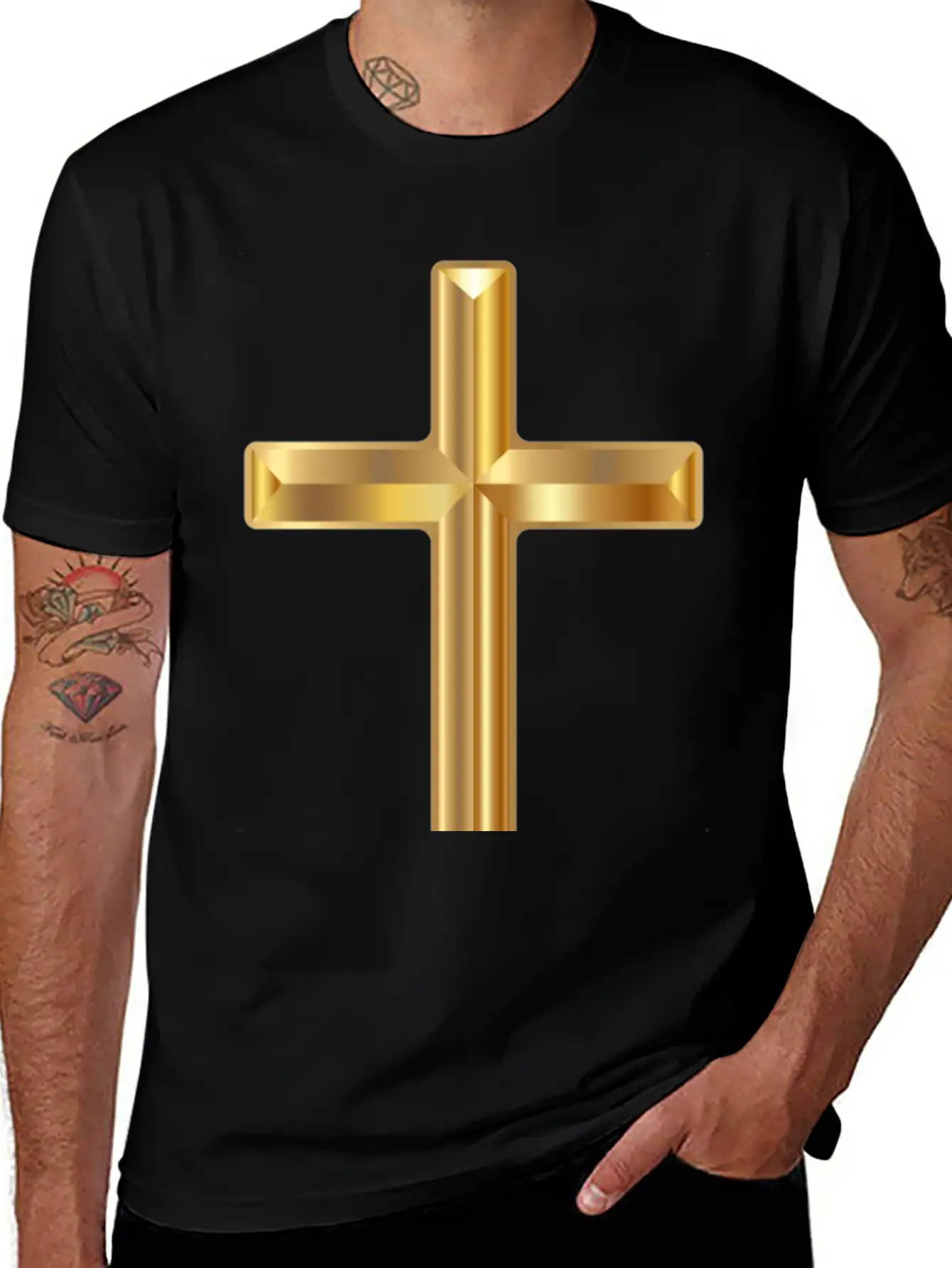 Gold Cross Classic Cotton Tee – Unisex Comfort For Any Season