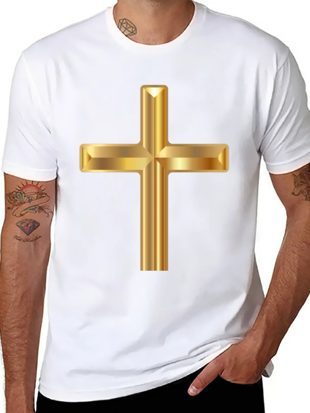 Gold Cross Classic Cotton Tee – Unisex Comfort For Any Season