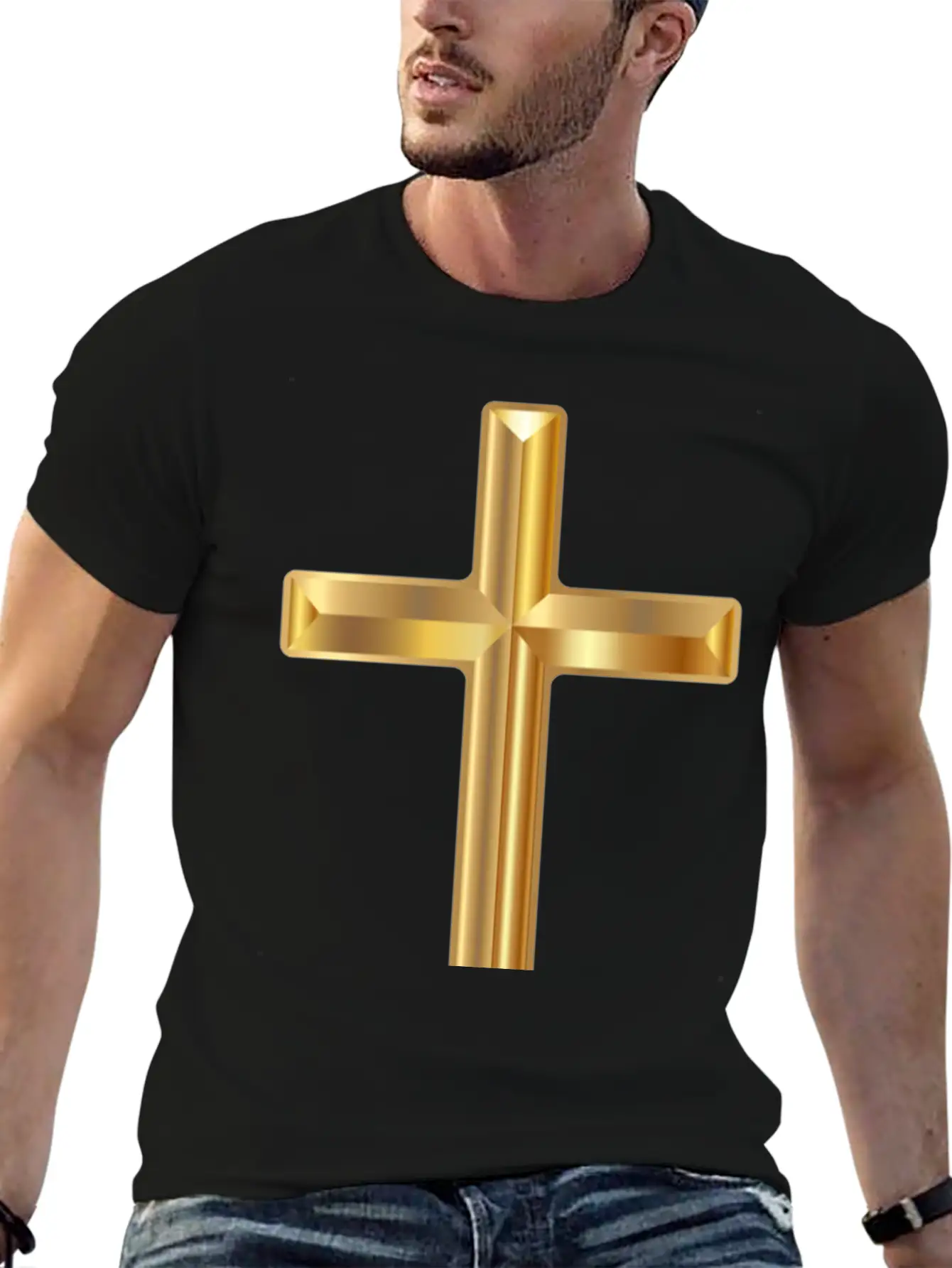 Gold Cross Classic Cotton Tee – Unisex Comfort For Any Season