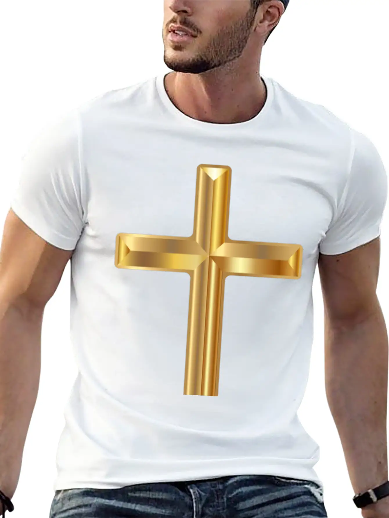 Gold Cross Classic Cotton Tee – Unisex Comfort For Any Season