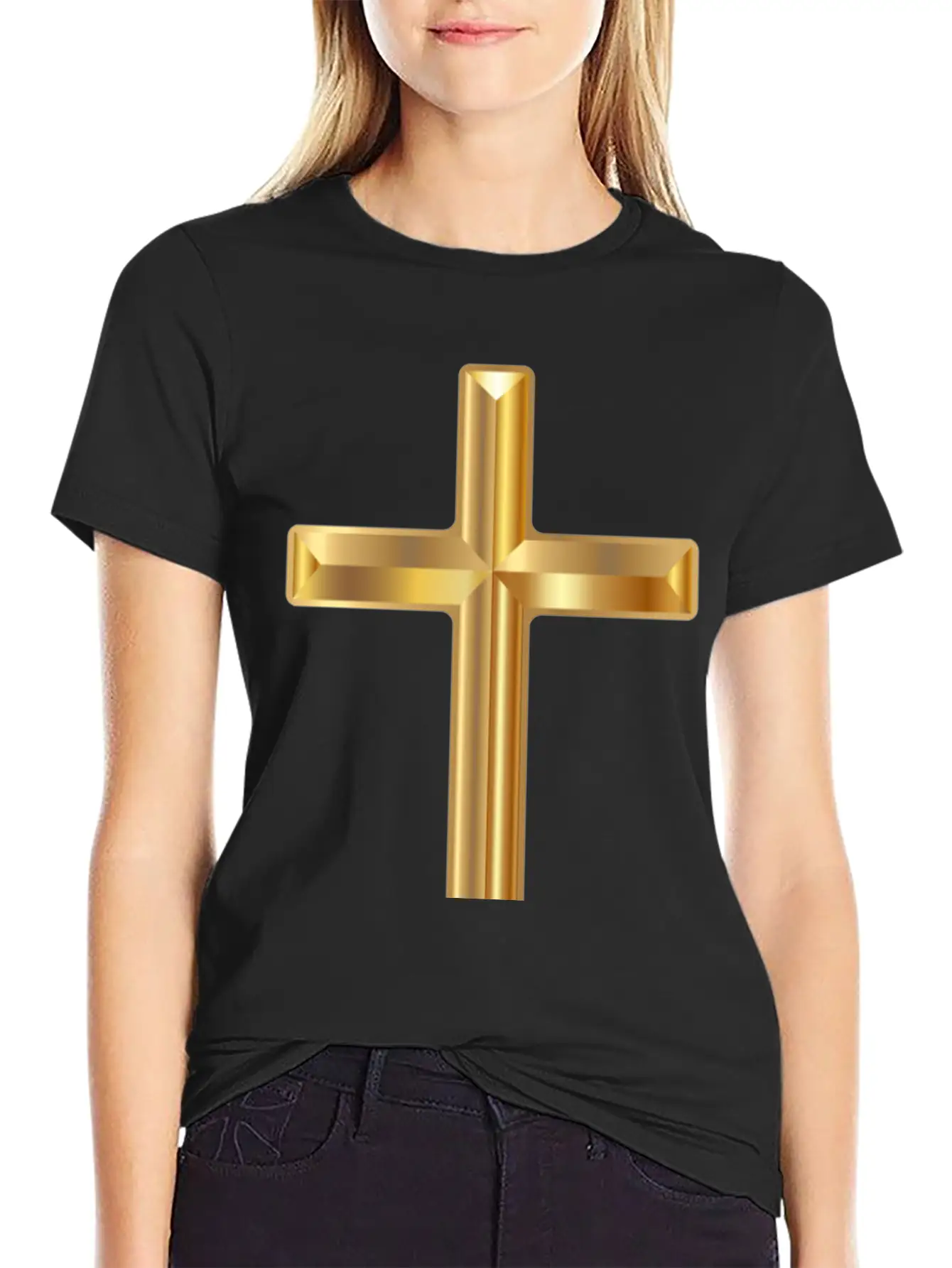 Gold Cross Classic Cotton Tee – Unisex Comfort For Any Season