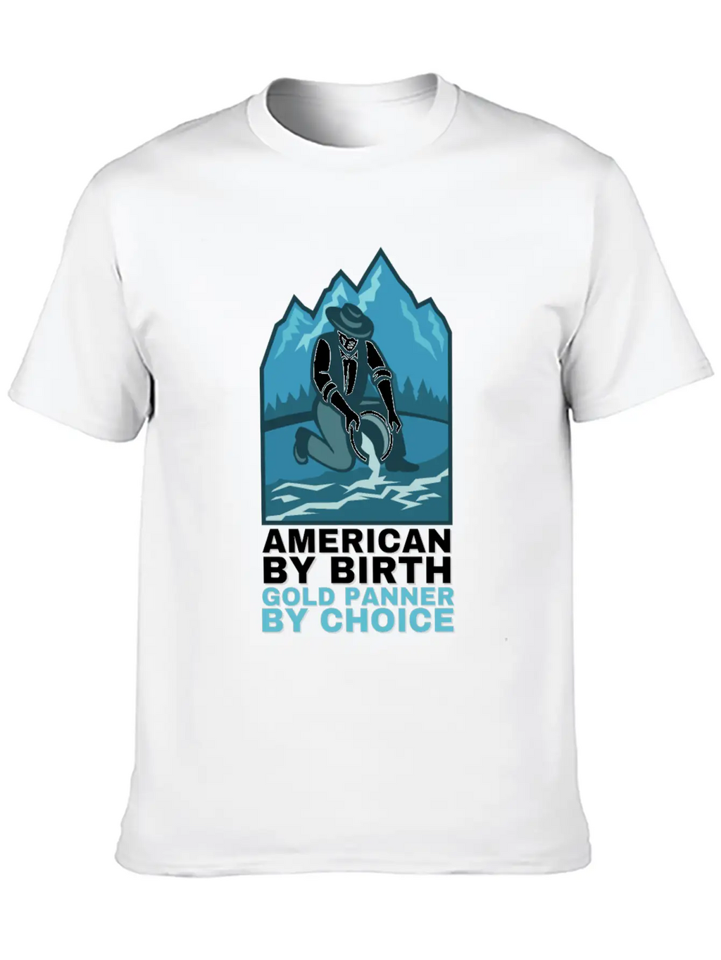 Gold Digging And Gold Panning Miner Mining Timeless Short Sleeve Tee – Comfy And Minimalist Design