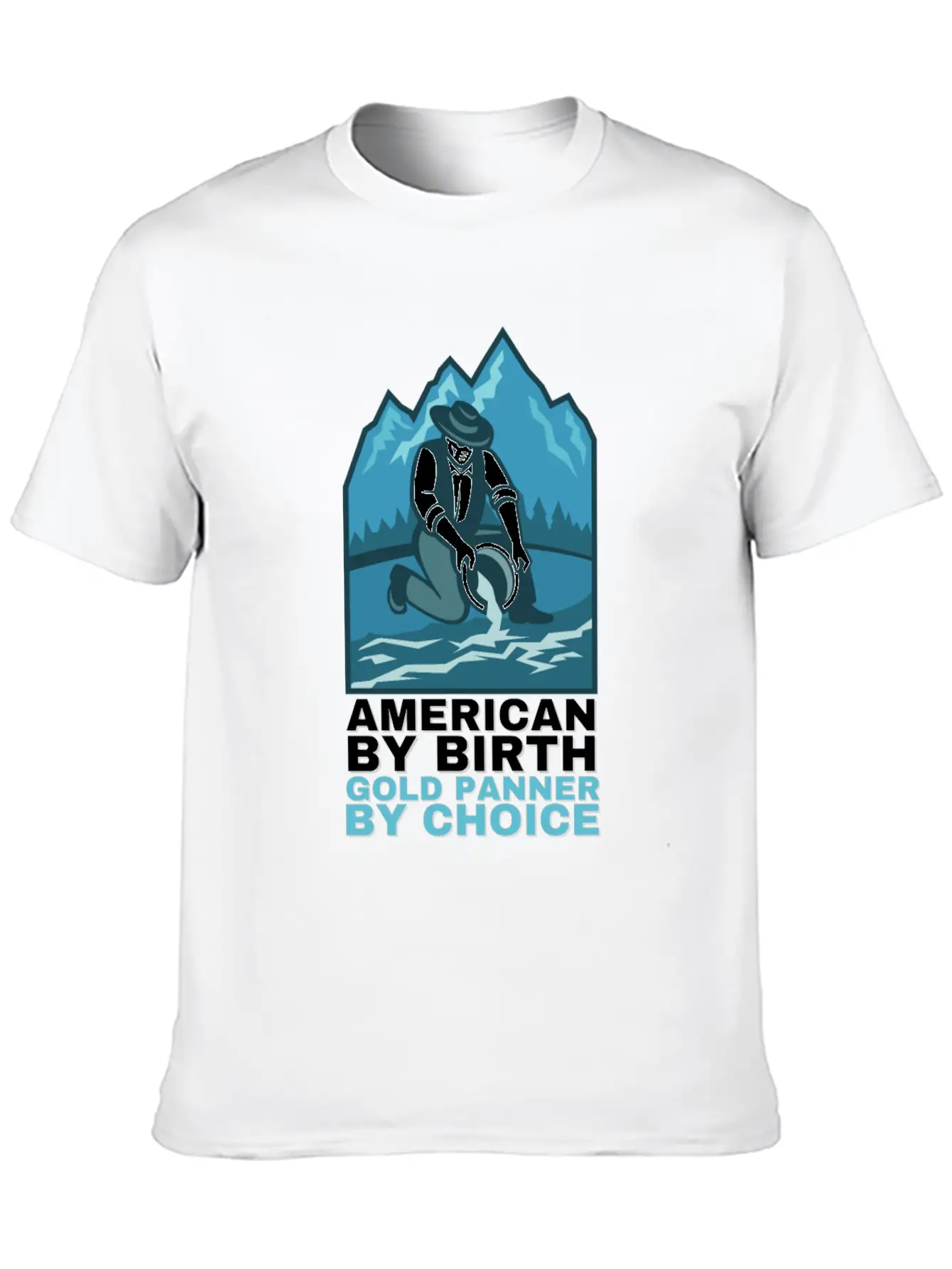 Gold Digging And Gold Panning Miner Mining Timeless Short Sleeve Tee – Comfy And Minimalist Design